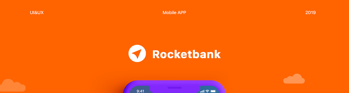 mobile app redesign Web UI ux simple ILLUSTRATION  Bank rocketbank
