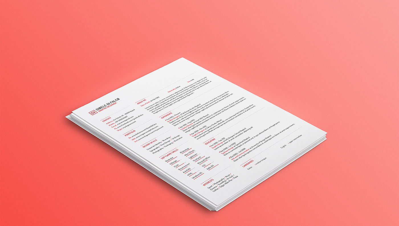 Resume template free CV Curriculum Vitae personal design minimal clean professional creative