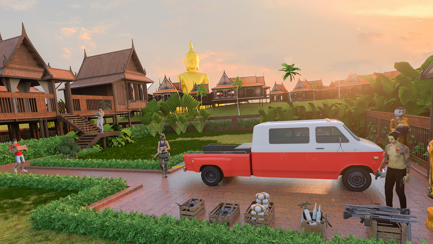 photoshop unity blender 3D Render Unreal Engine car Character design  lighting portrait