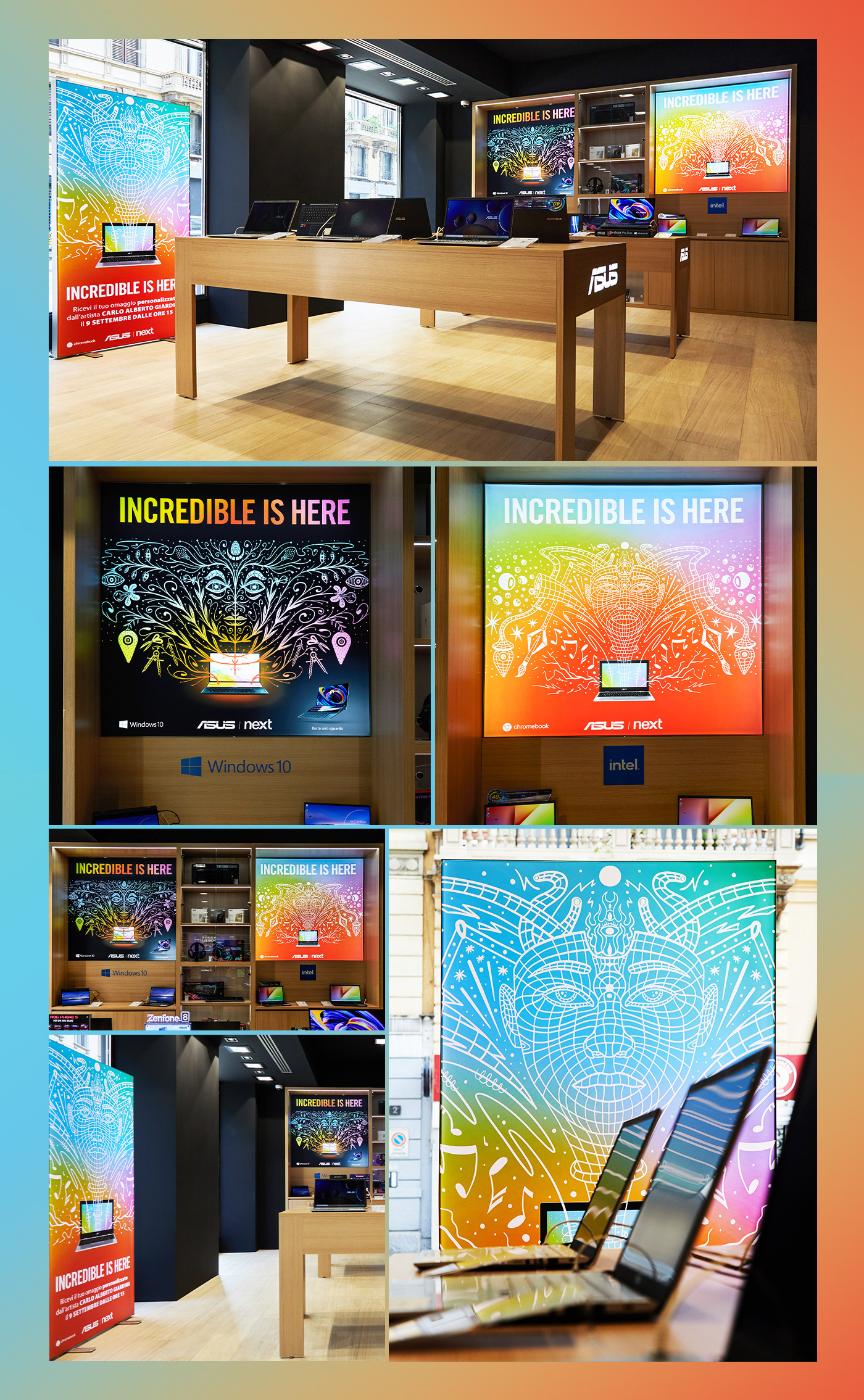 Advertising  asus Station Domination store design