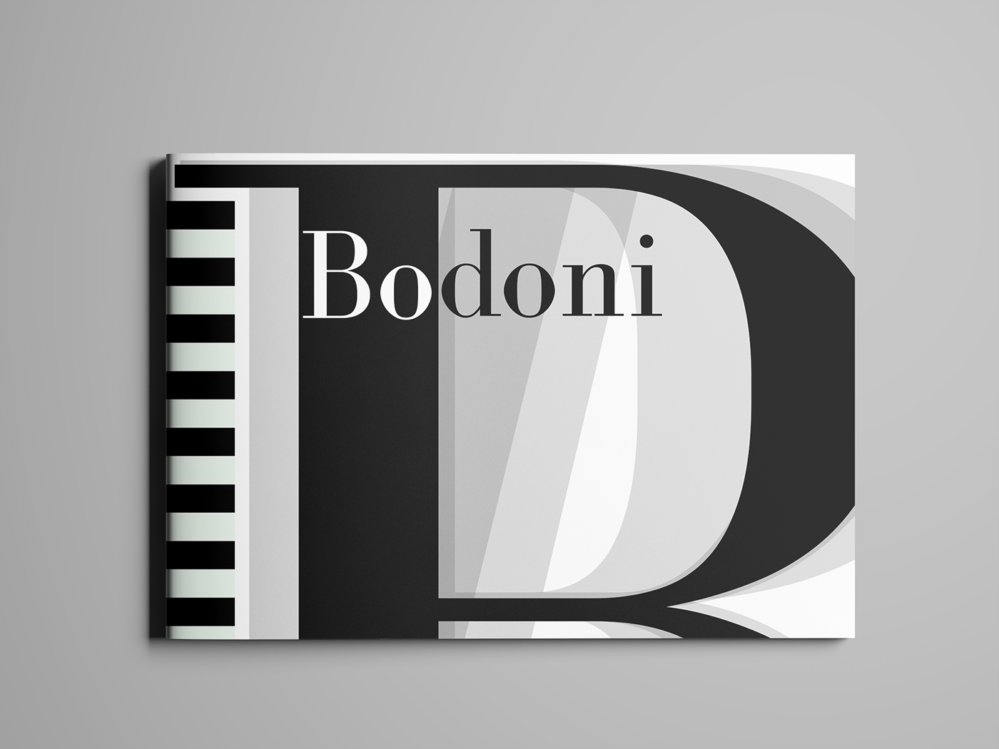 bodoni specimen type book typography   Booklet Layout cover