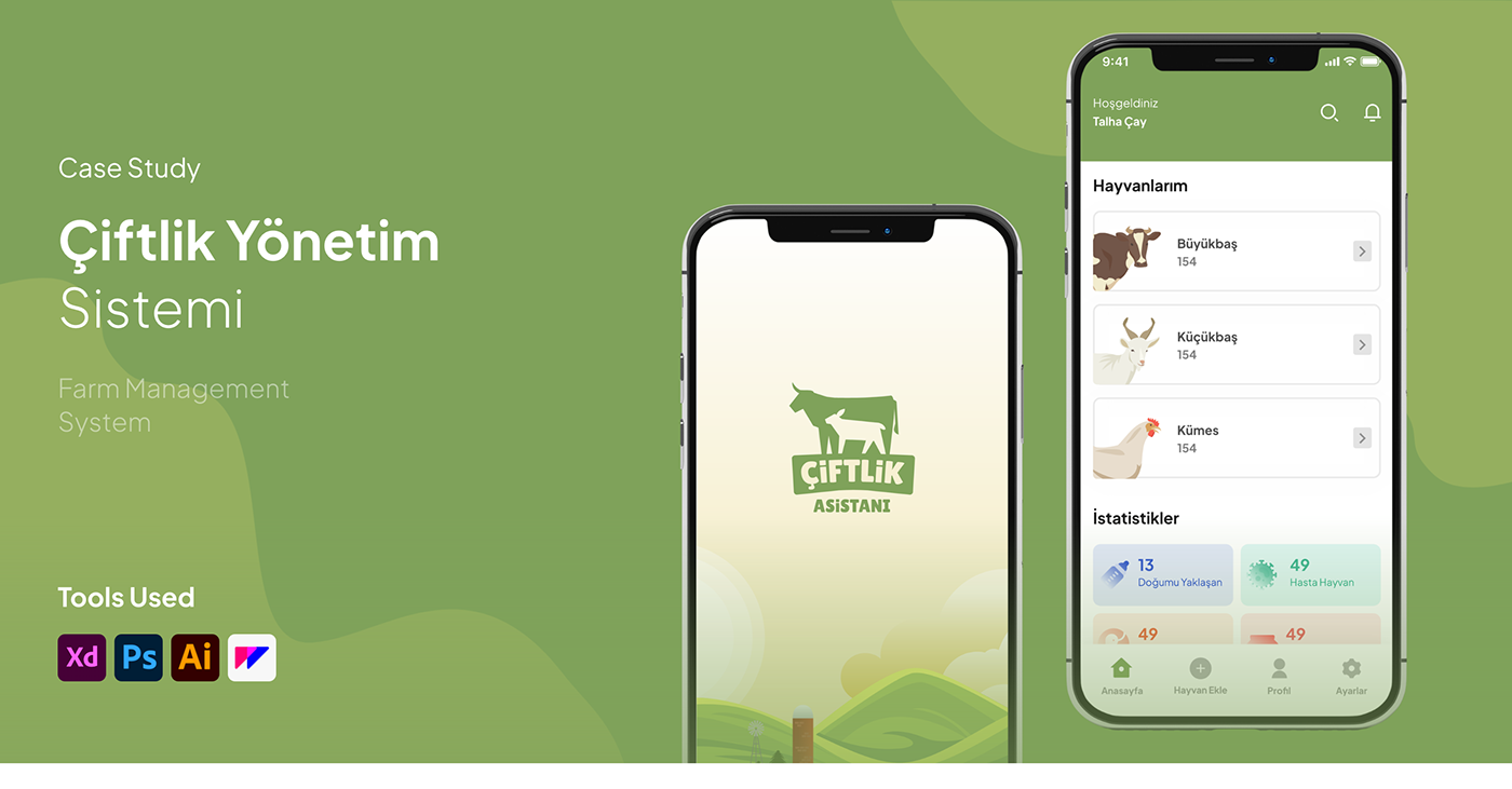 Animal App app Case Study Cattle farm farm mobile application farmer farmer assistant UI UX design