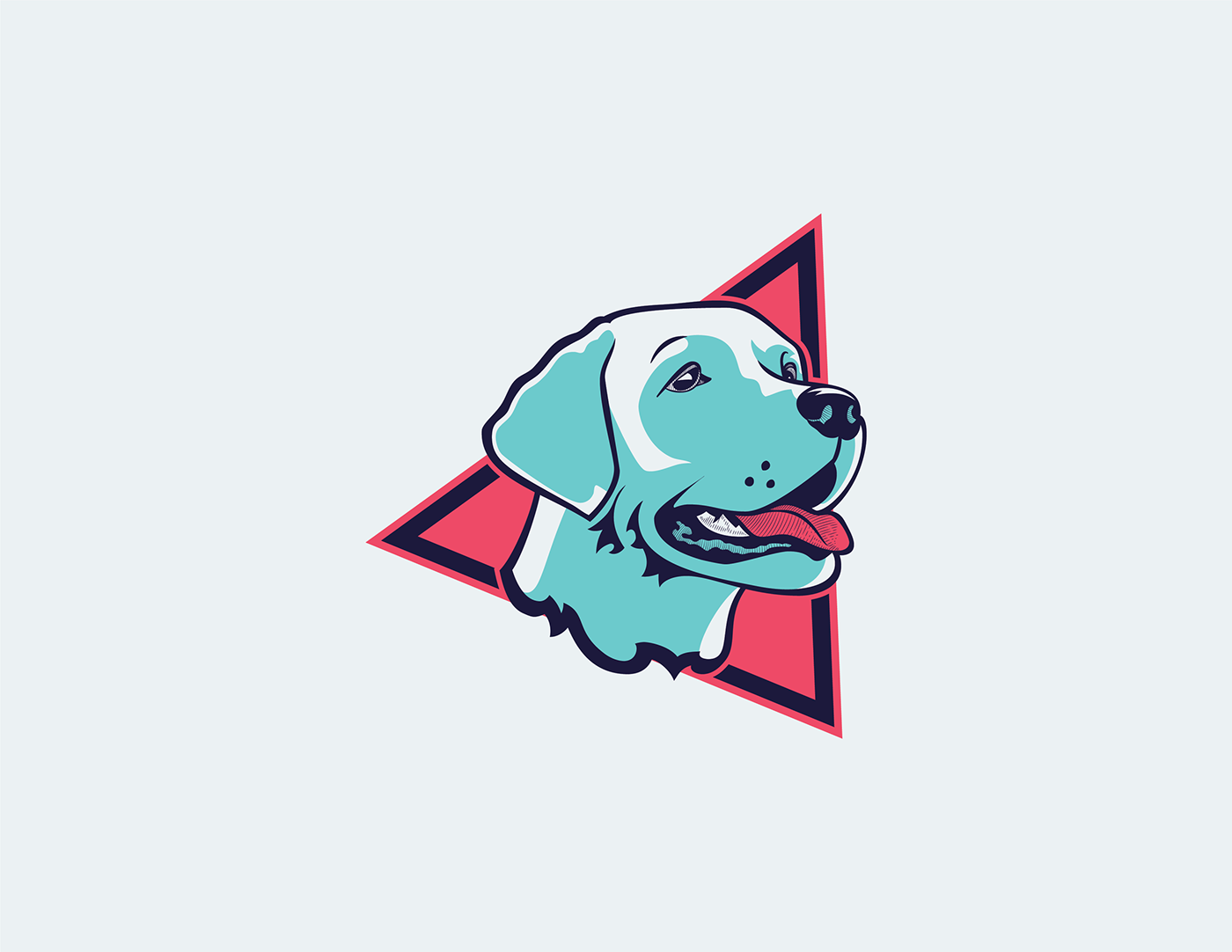 Digital Art  dog dogs ILLUSTRATION  Illustrator logo Logo Design Triangles vector