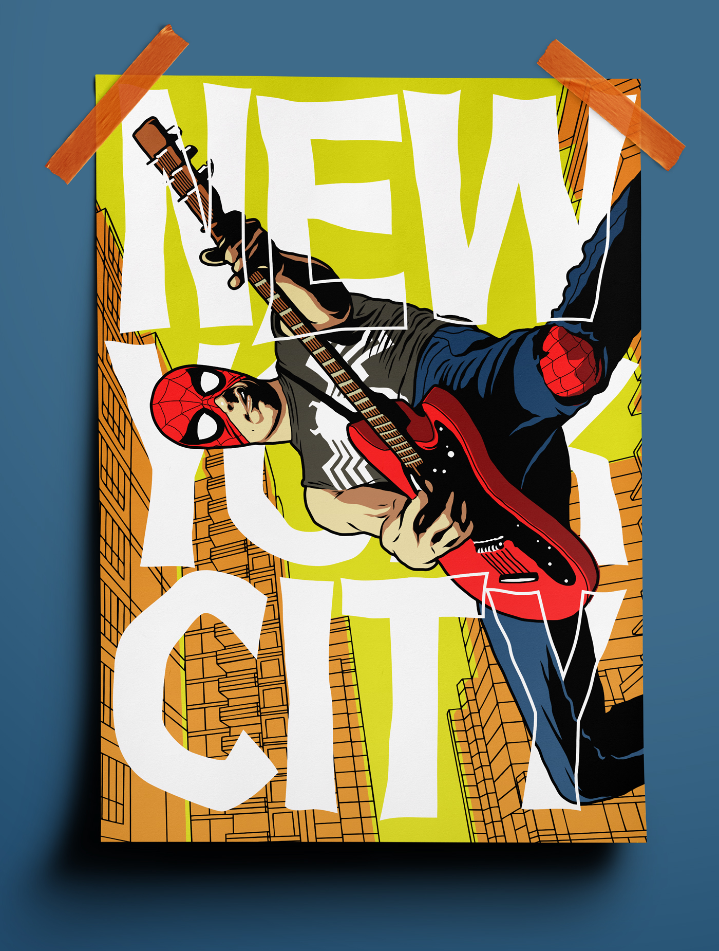 ramones Johnny Ramone new york city nyc spider-man comics Pop Art