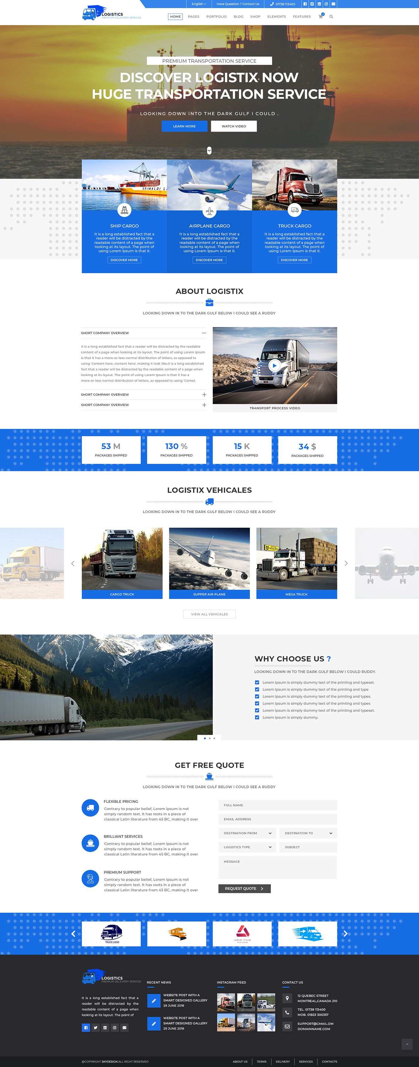 Web UI Web UI Design Web UI Template Logistics logistics web design logistics web ui logistics ui template Transport