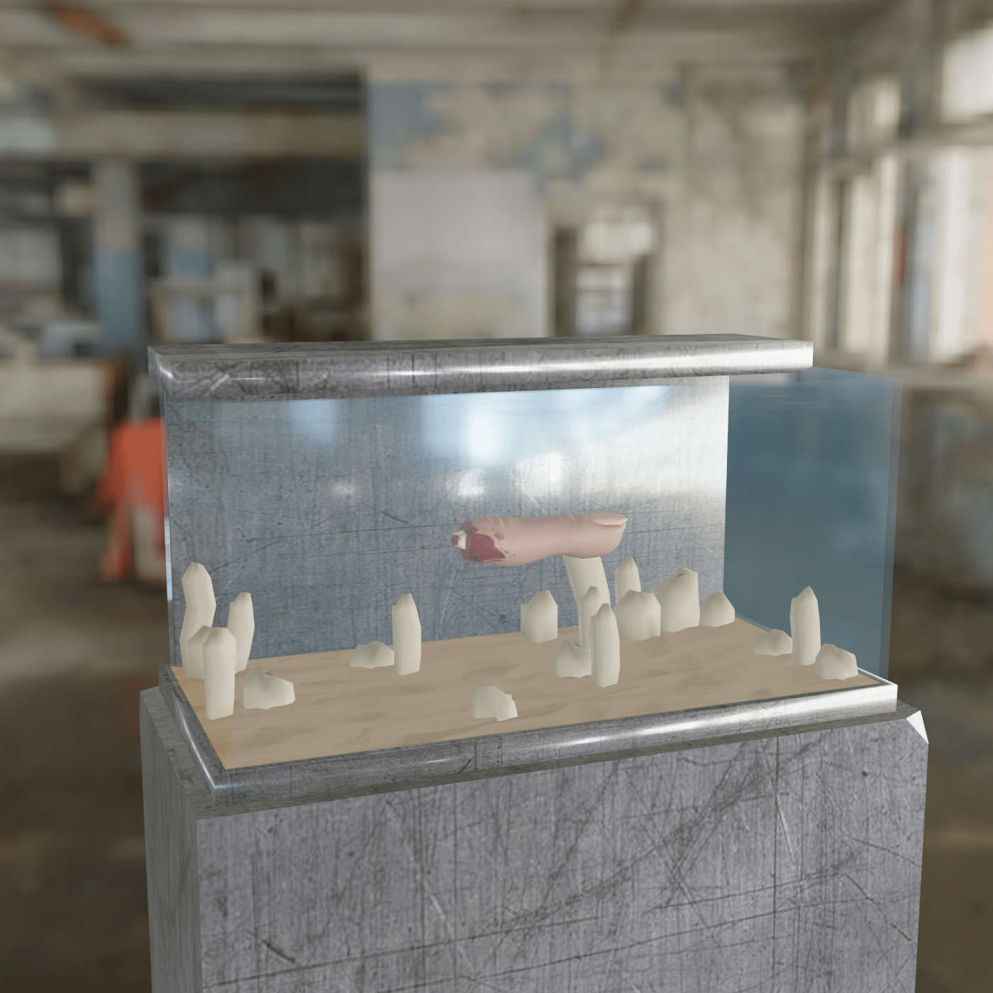 3D aquarium blender blender3d finger fingers gameart lowpoly modeling Render