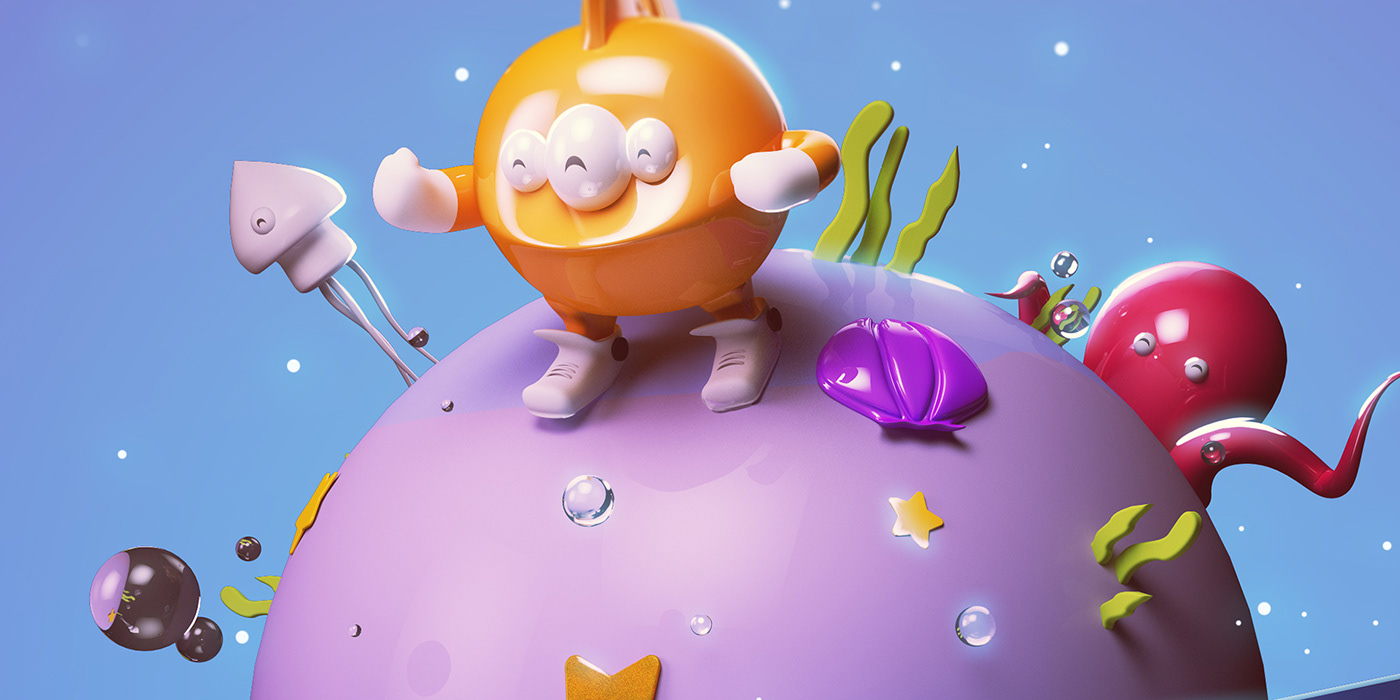 visual 3D vray c4d agency ILLUSTRATION  colorid Space  characters Render