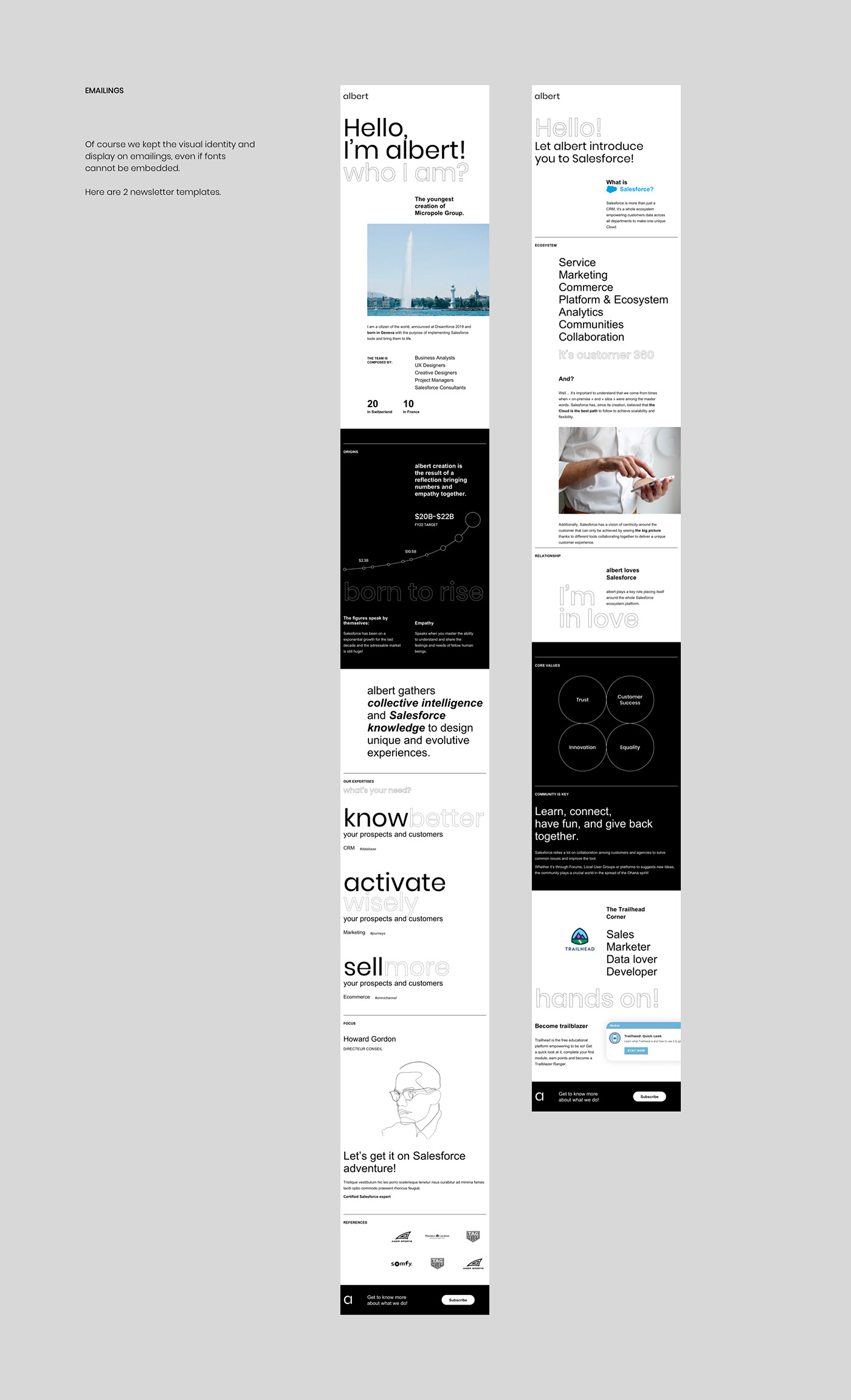 agency albert black brand business Salesforce UI UI-design Website White