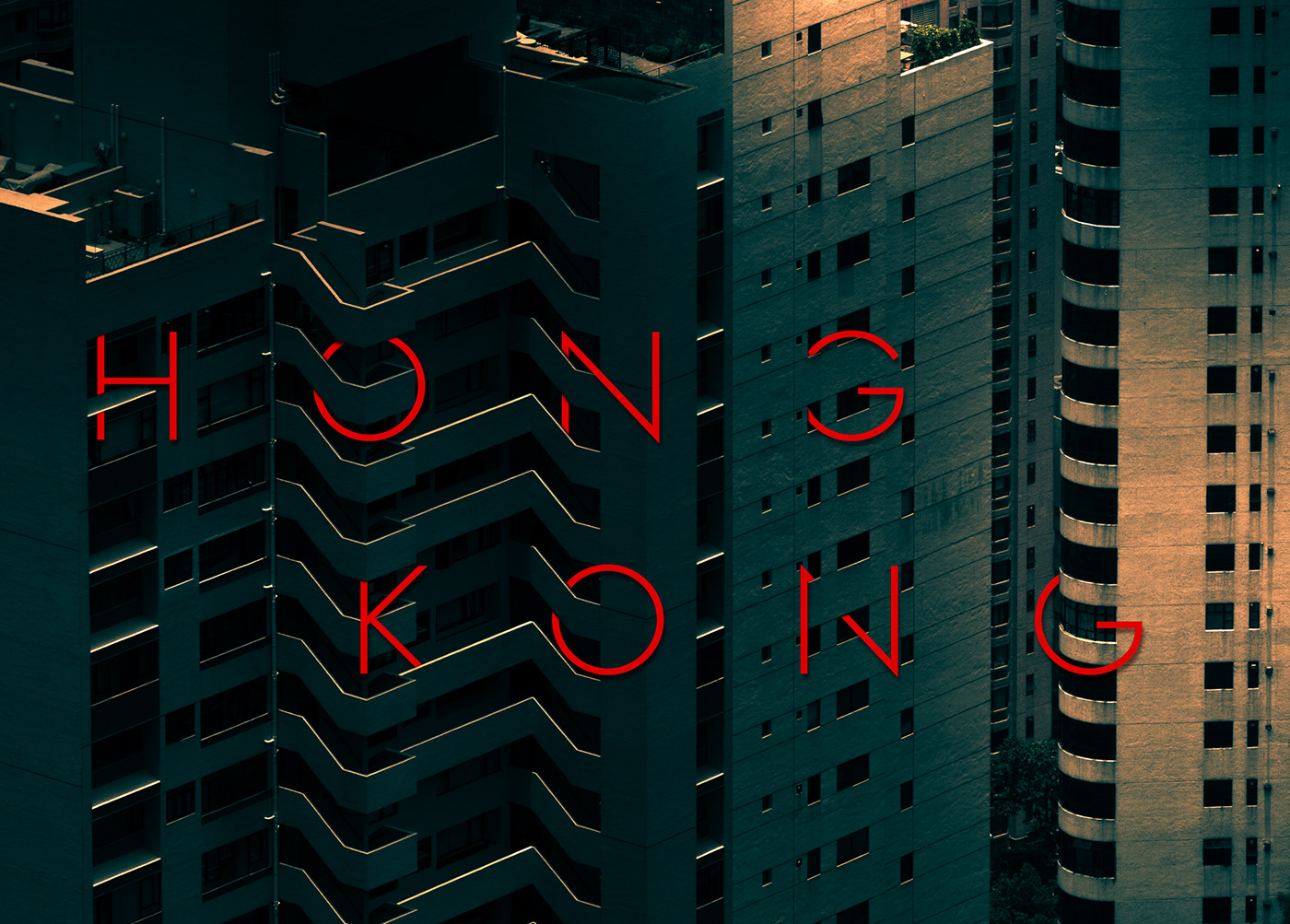 Hong Kong architecture city night Film   kowloon Photography  buildings cyan dark