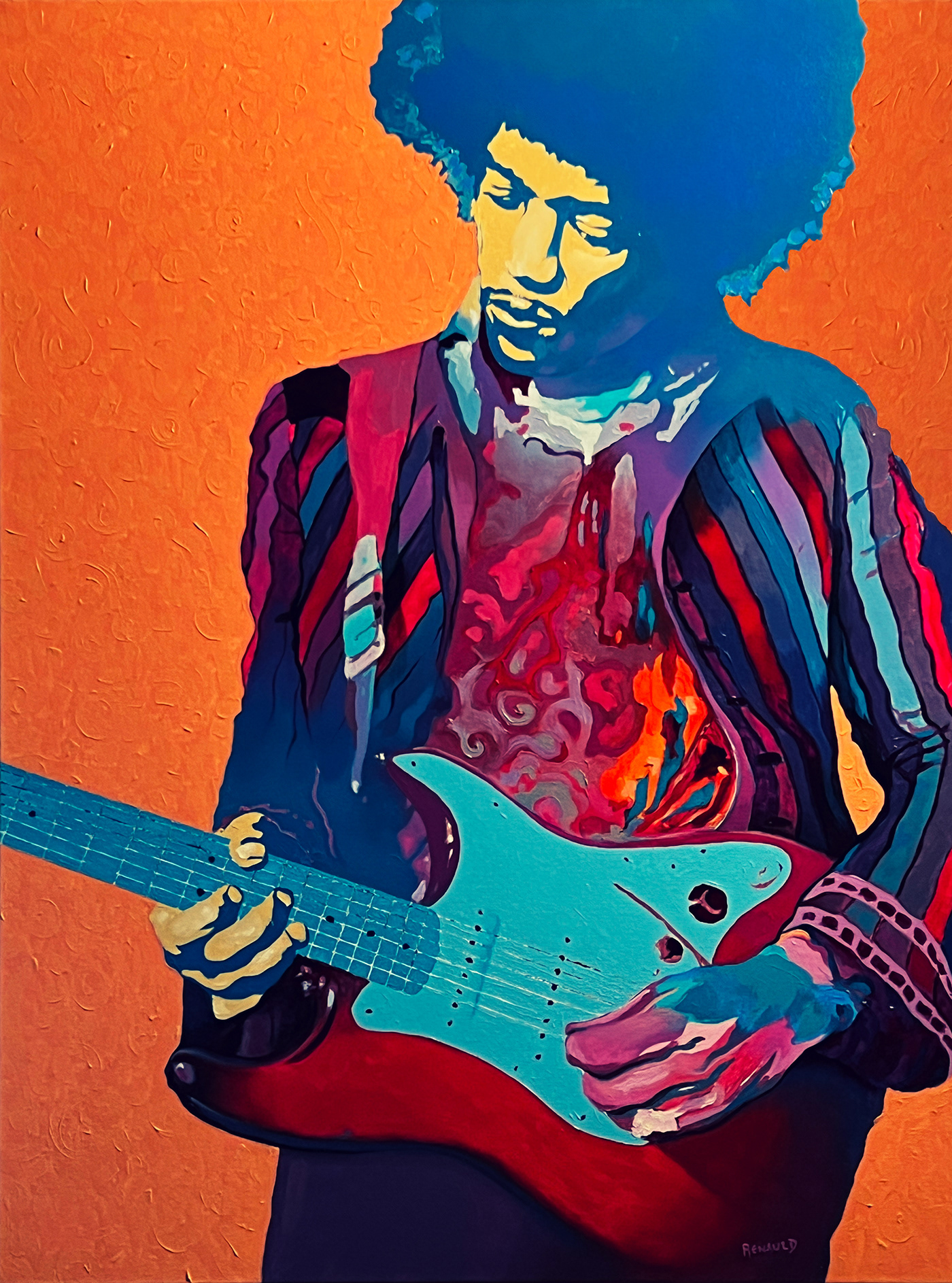 music artwork artist Oil Painting fine art painting   Jimi Hendrix Jimi Hendrix art jimihendrix purple haze