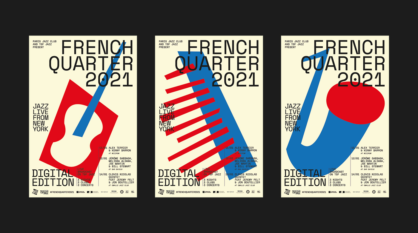 affiches digital graphisme jazz Musique new-york Paris toulouse Typographie