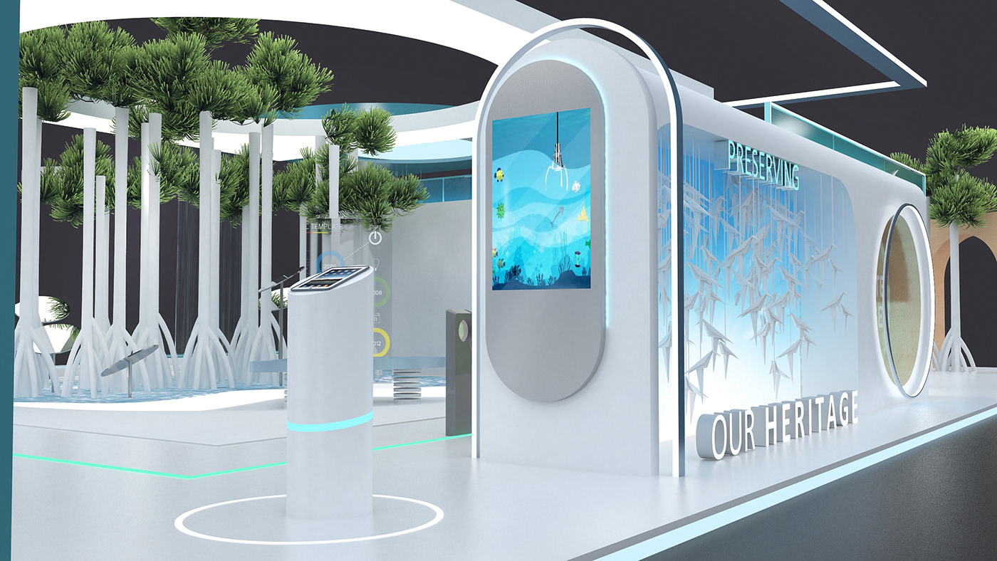 design environment acrylic minimal Stand Exhibition  Sustainable Design Greens MANGROOVS UAE