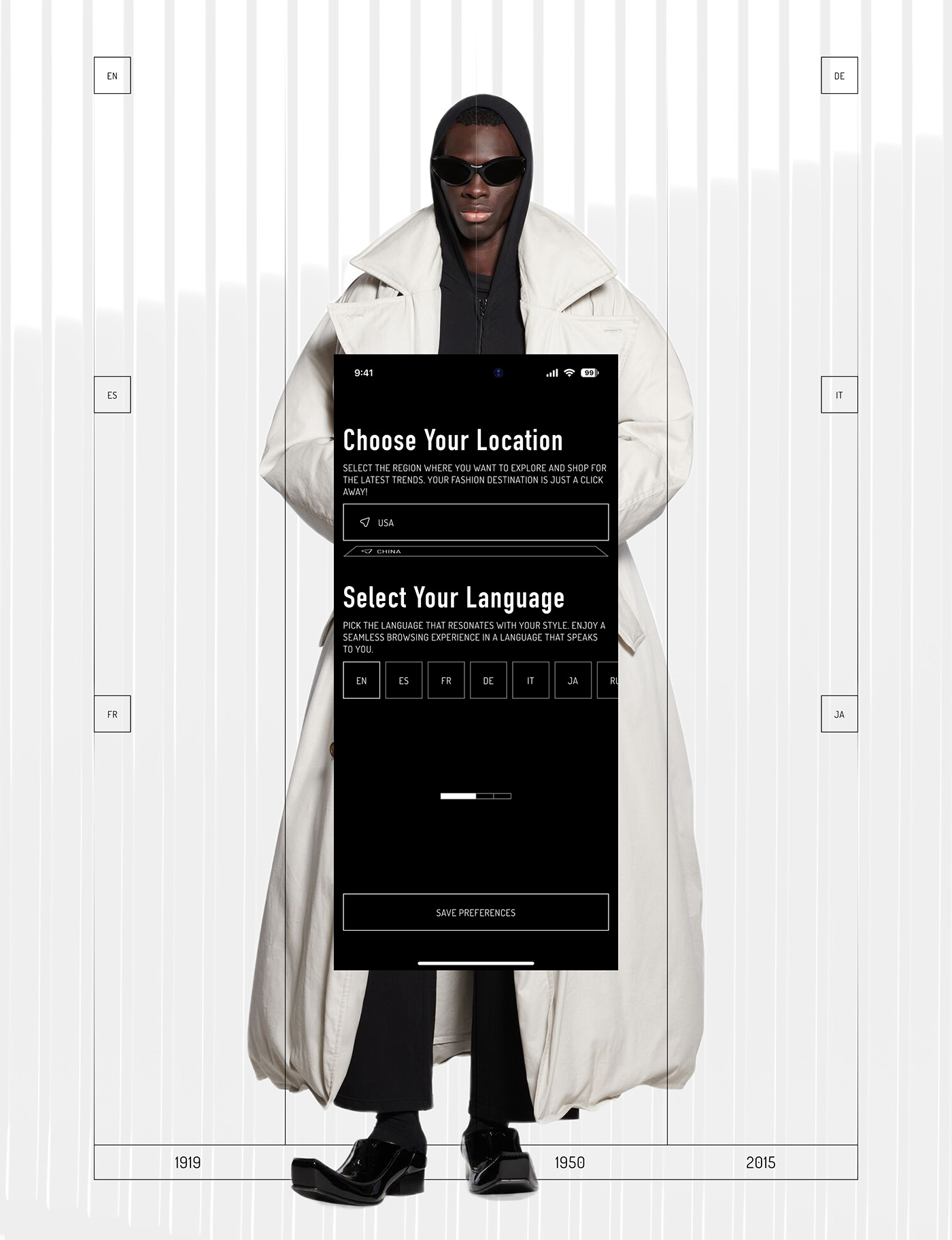 app design Balenciaga Fashion  UX design UxUIdesign Ecommerce UI/UX Mobile app concept Figma