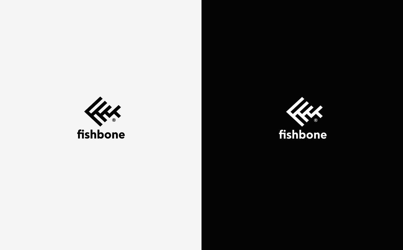 logo identity visual identity greek graphic design notebooks FISHBONE Logotype minimal branding  Greece