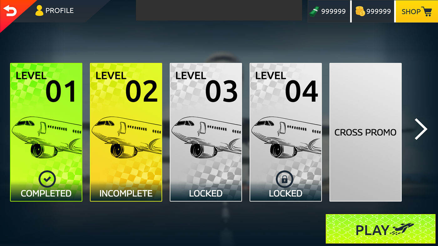 Flight simulator Aircraft game ui design user interface simulator ui design ux/ui airplane simulator airplane game ui design Flight Games UI