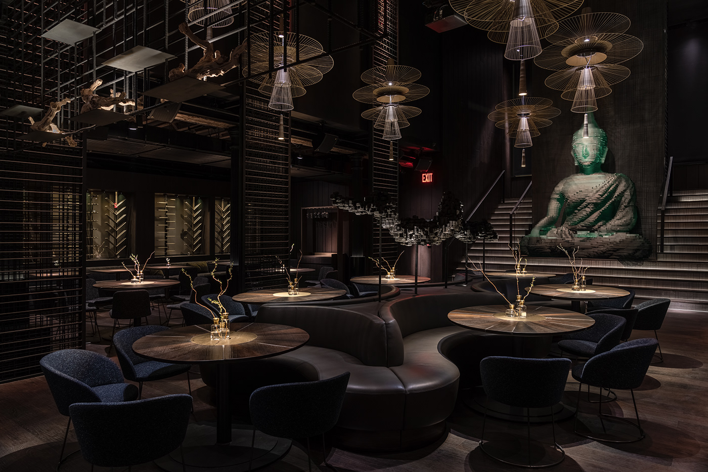 architecture bar Buddha buddha bar design modern art New York restaurant