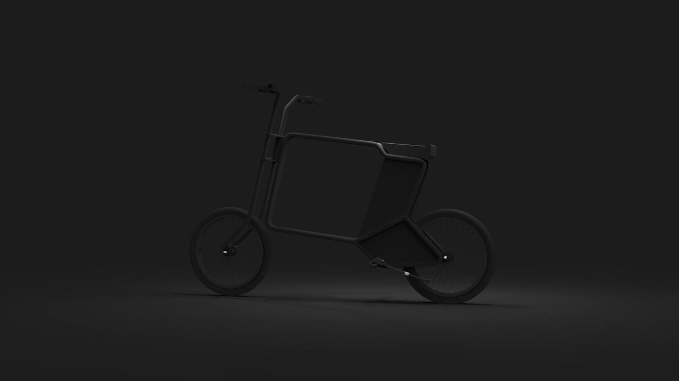 delivery Bike E-Bike chassis ergonomic delivery bike prototype
