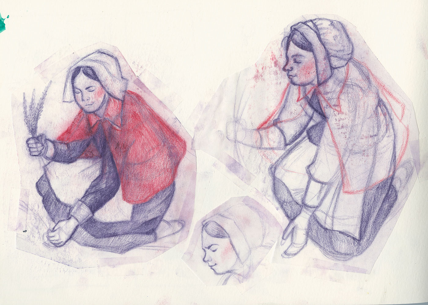 concept art children's book littleredridinghood fairytales witchcraft Salem studies sketchbook Character design 
