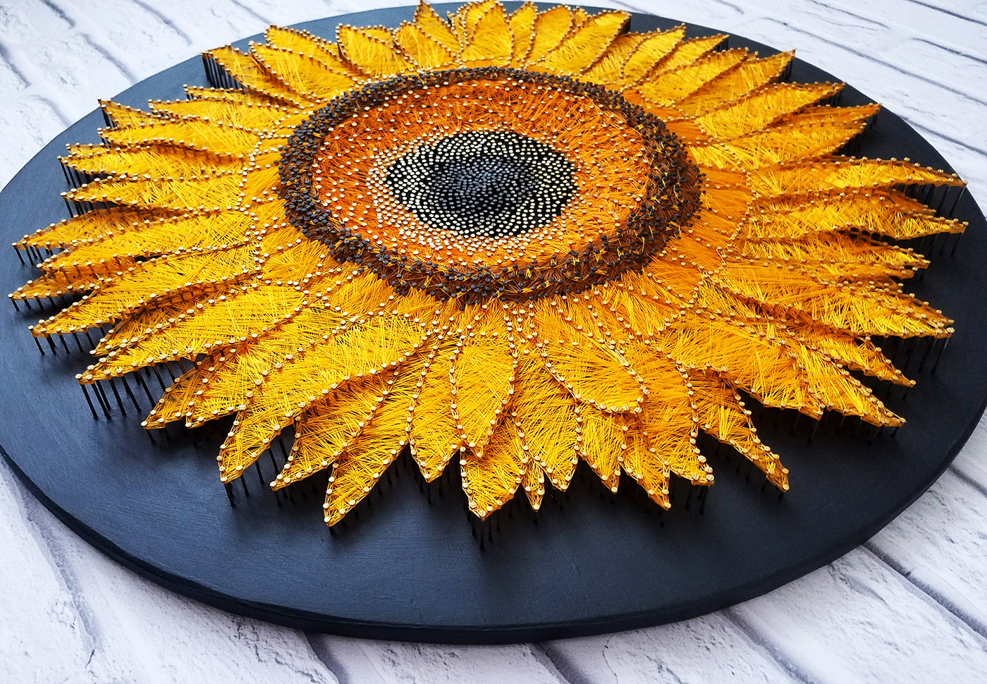 floral art floral pattern flower geometric home decor Mandala String and Nail string art sunflower wall hanging