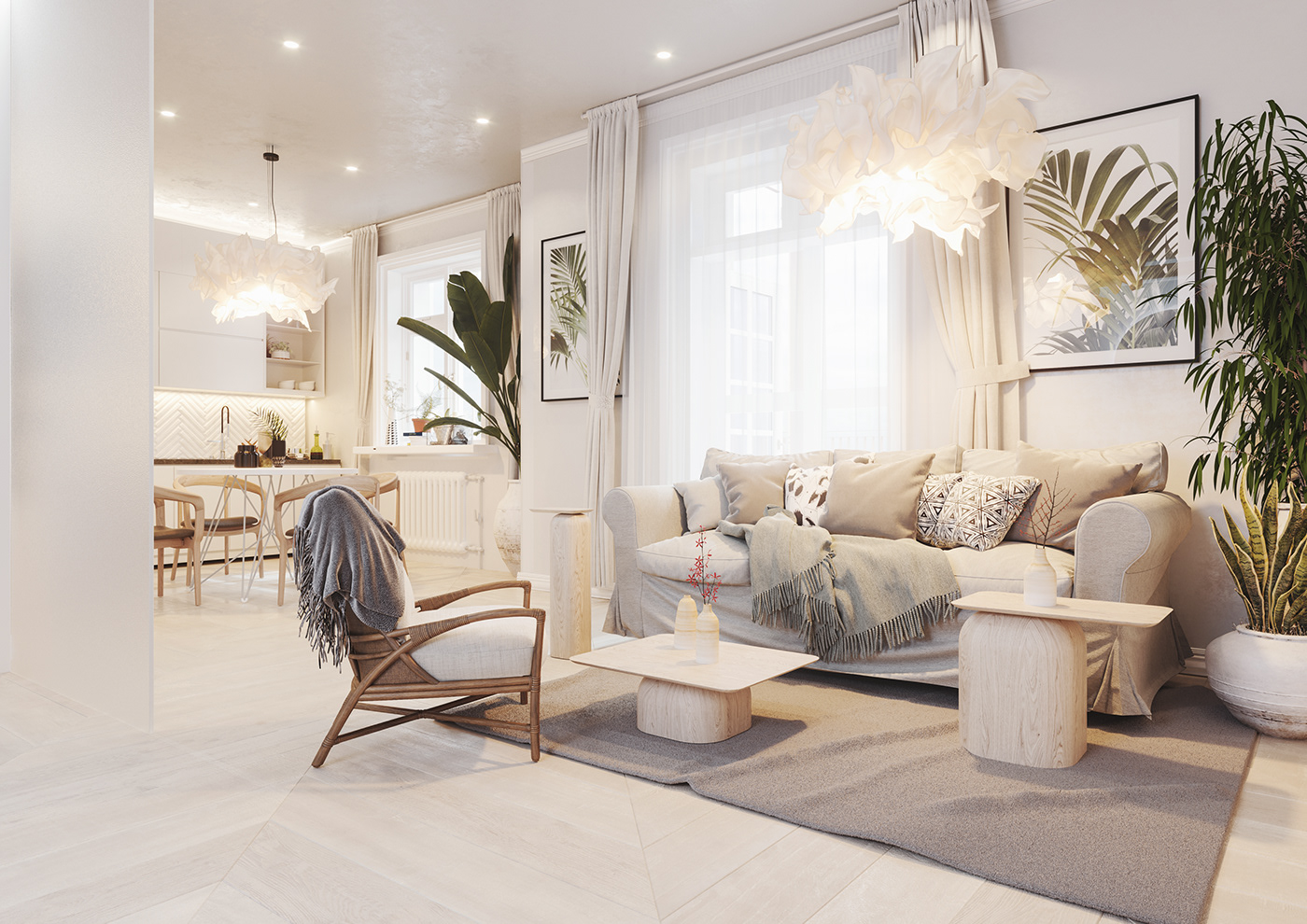 corona Interior Scandinavian CGI Render vray 3dsmax apartment bedroom childroom