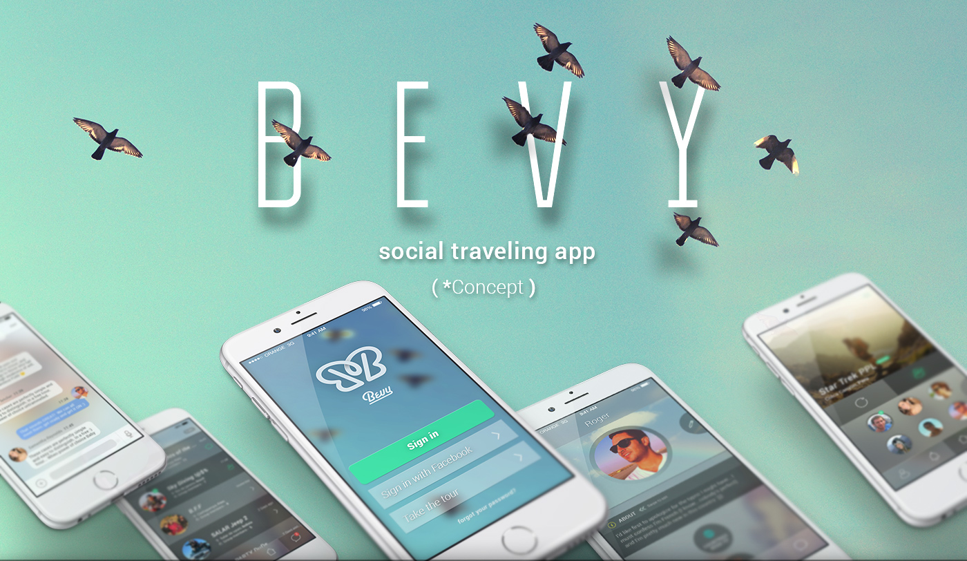 app application Travel traveling social ios mobile iphone UI ux concept interaction flat design Interface