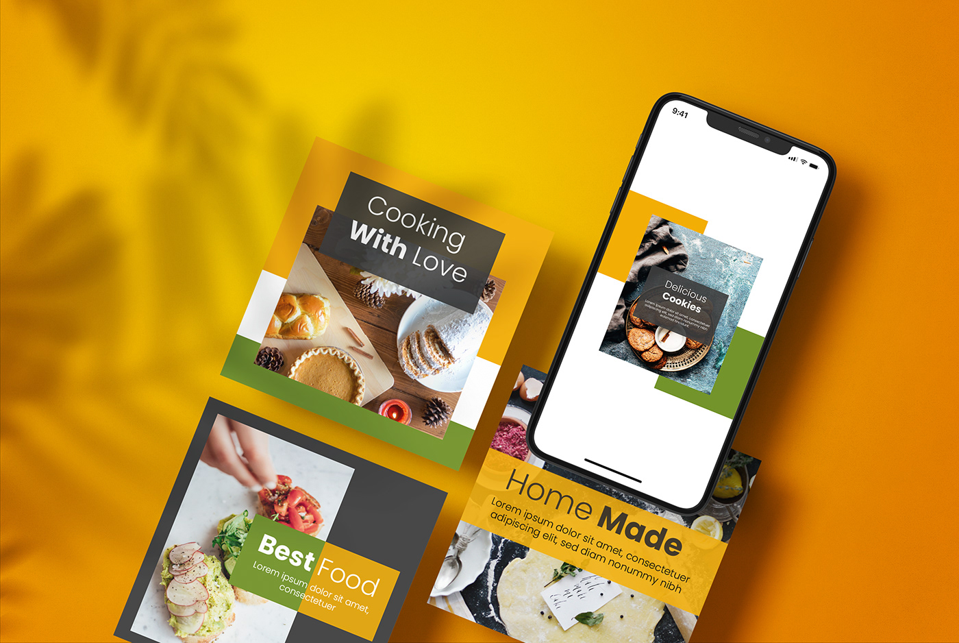 Food template social media banner on Behance