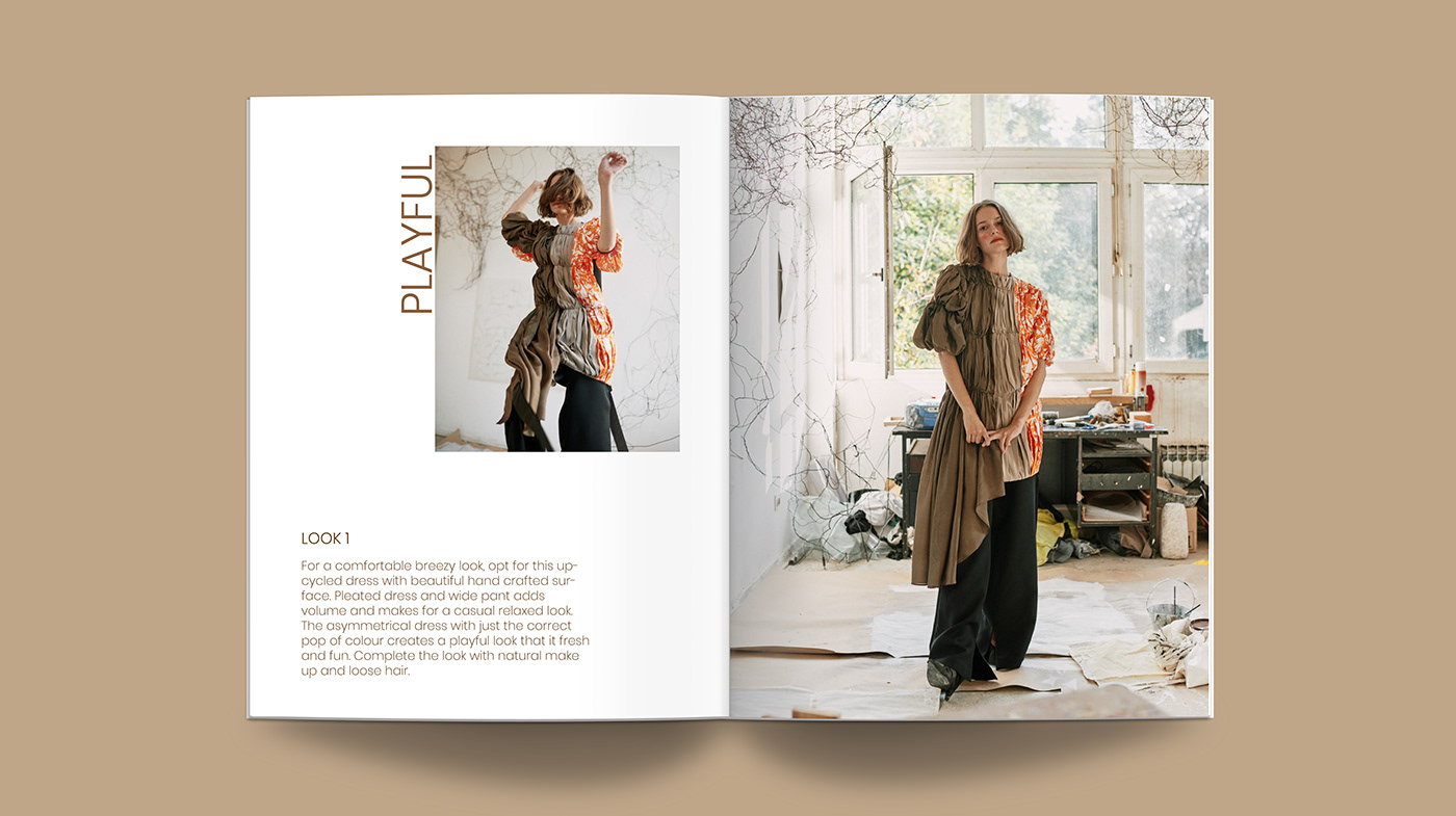 autumn winter Catalogue Fashion  fashion editorial Layout Design Lookbook magazine minimalist styling  SLOW FASHION