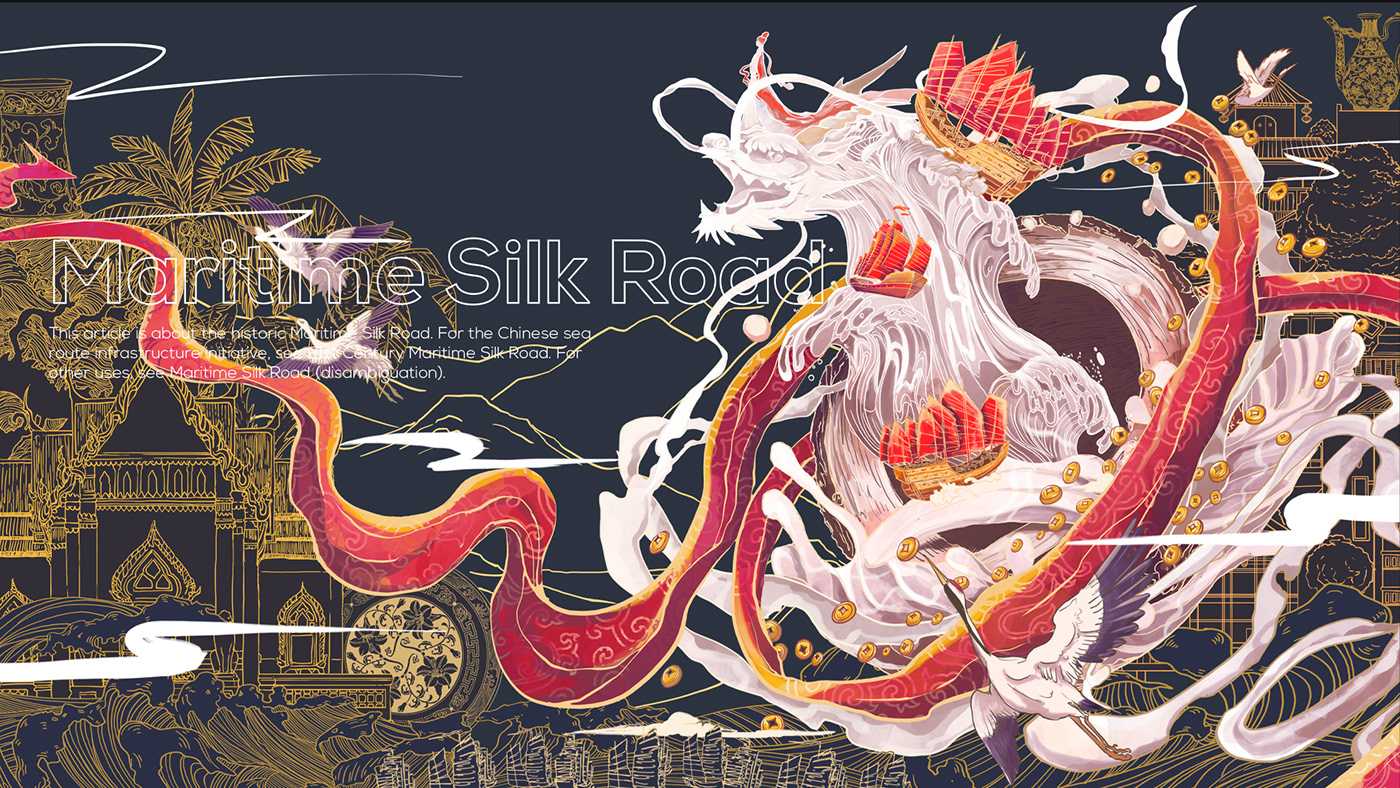 china Coconut ILLUSTRATION  Maritime Silk Road package