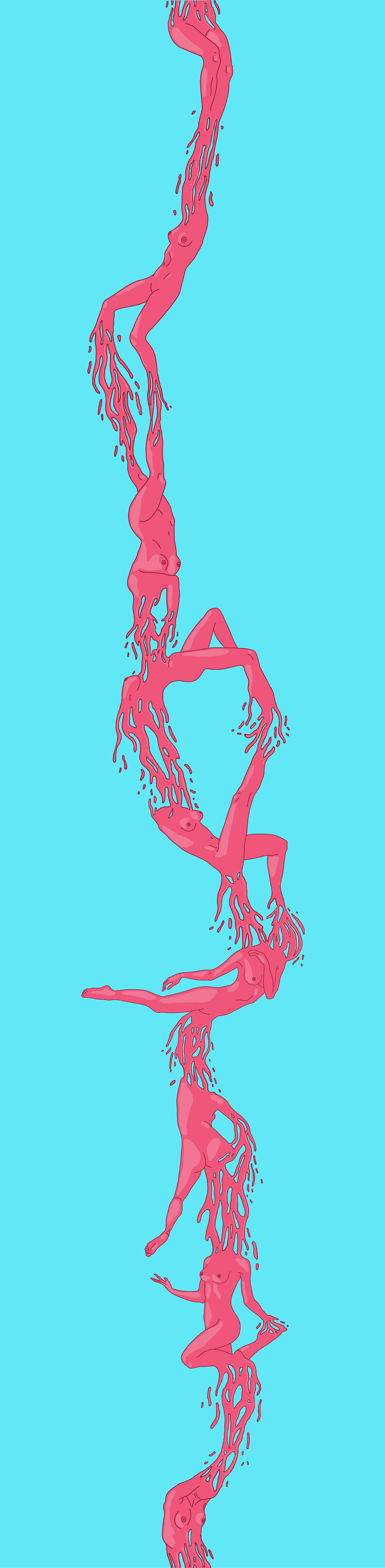 ILLUSTRATION  girl nude body color Illustrator