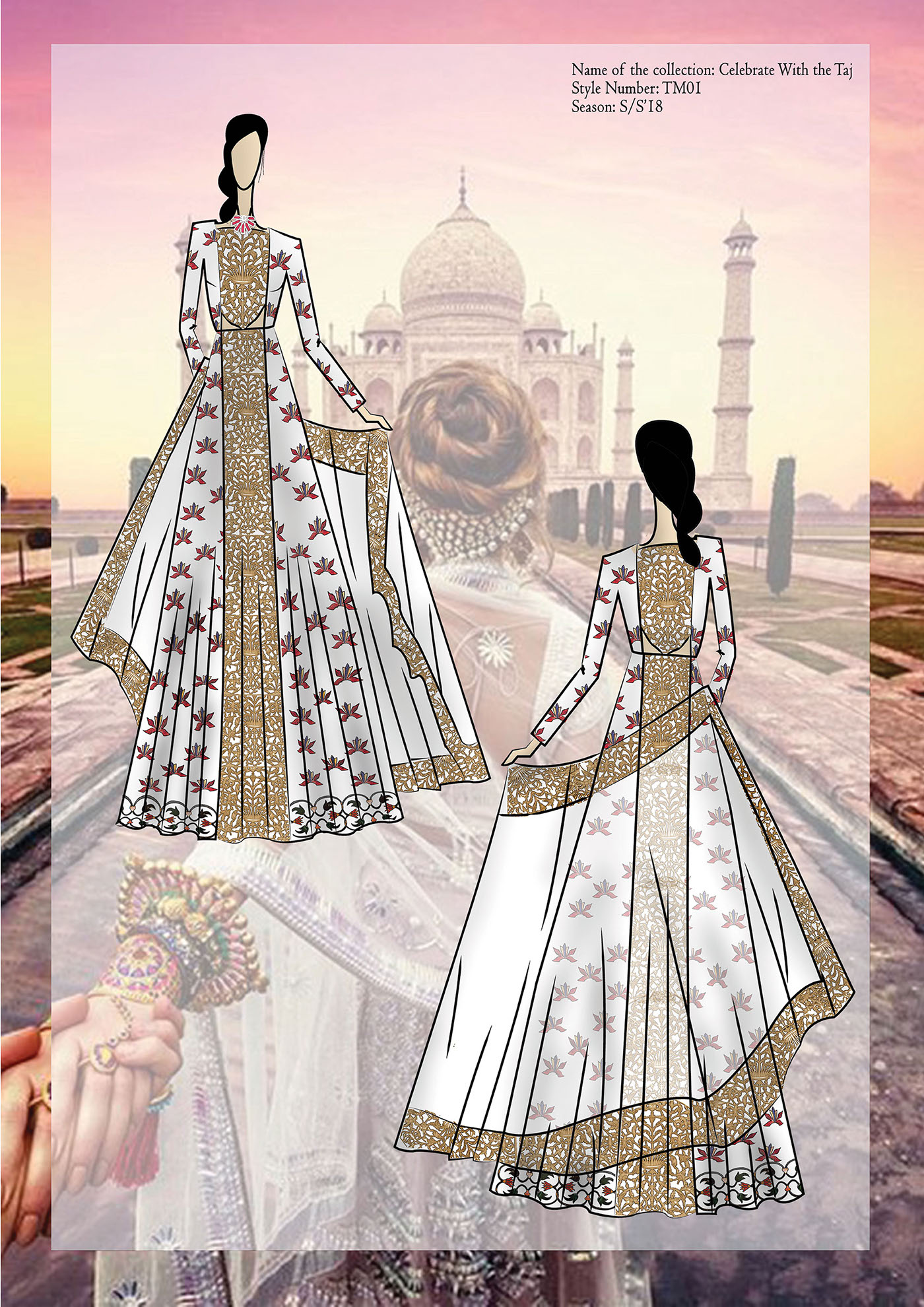 Taj Mahal Occasional Wear SS18 Love
