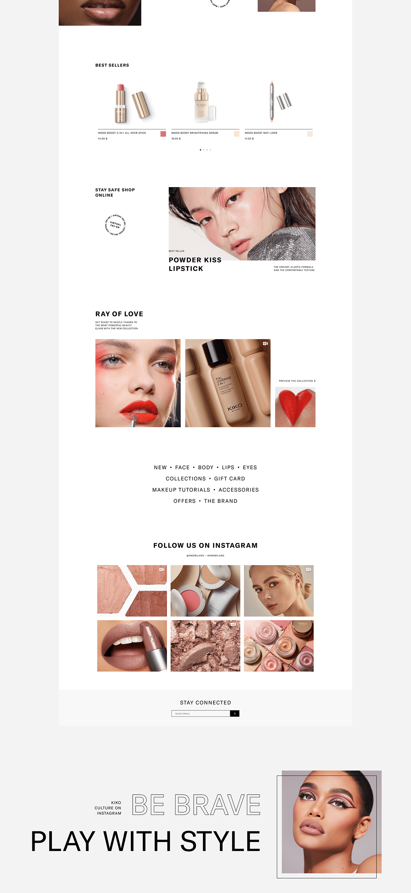 concept cosmetics e-commerce kiko milano redesign website shop ux/ui Webdesign