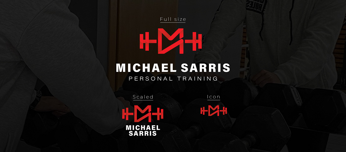 michael personal trainer gym fitness branding  Logotype leontios sakellis sarris