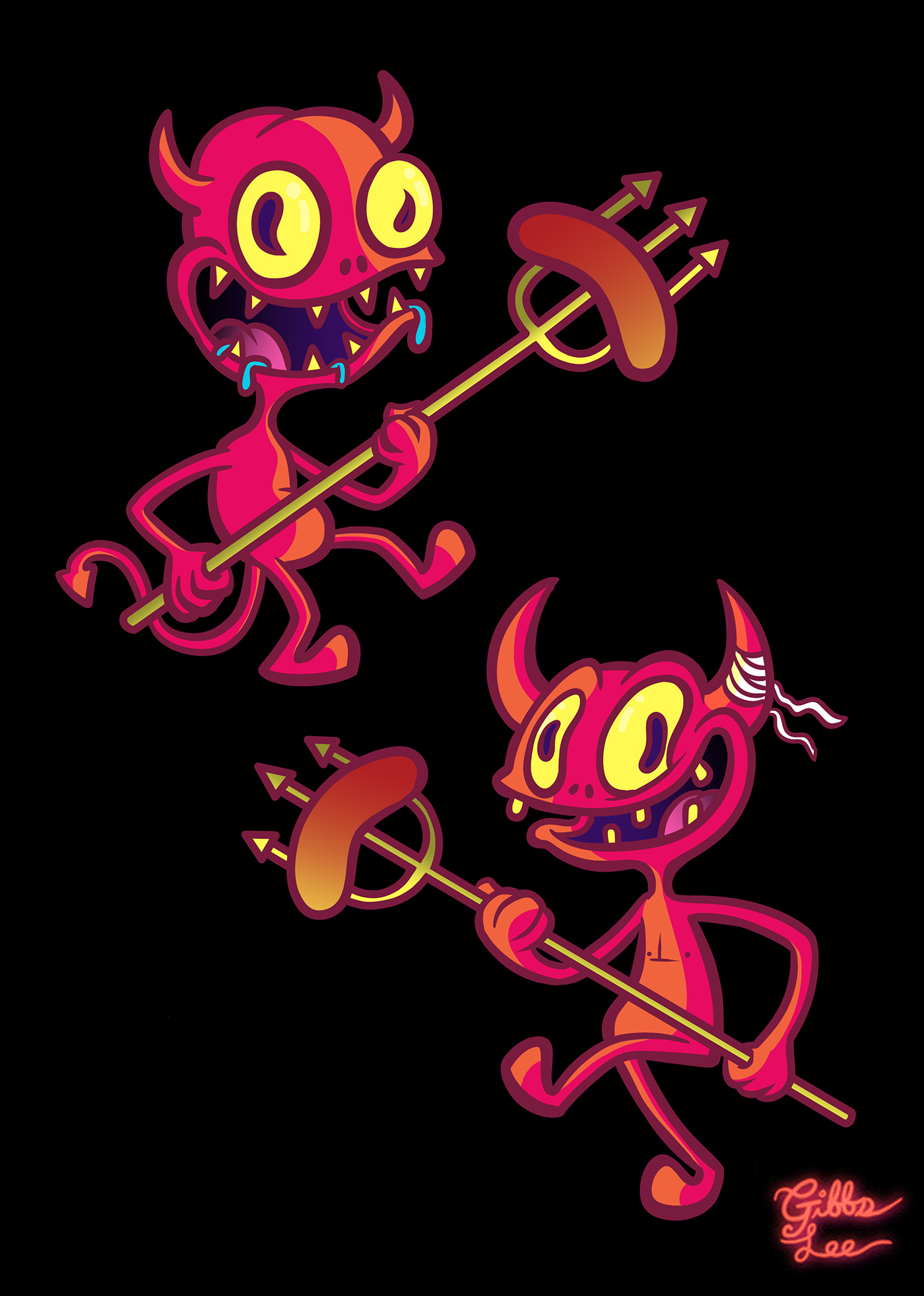 cartoon demon Boxer goblin