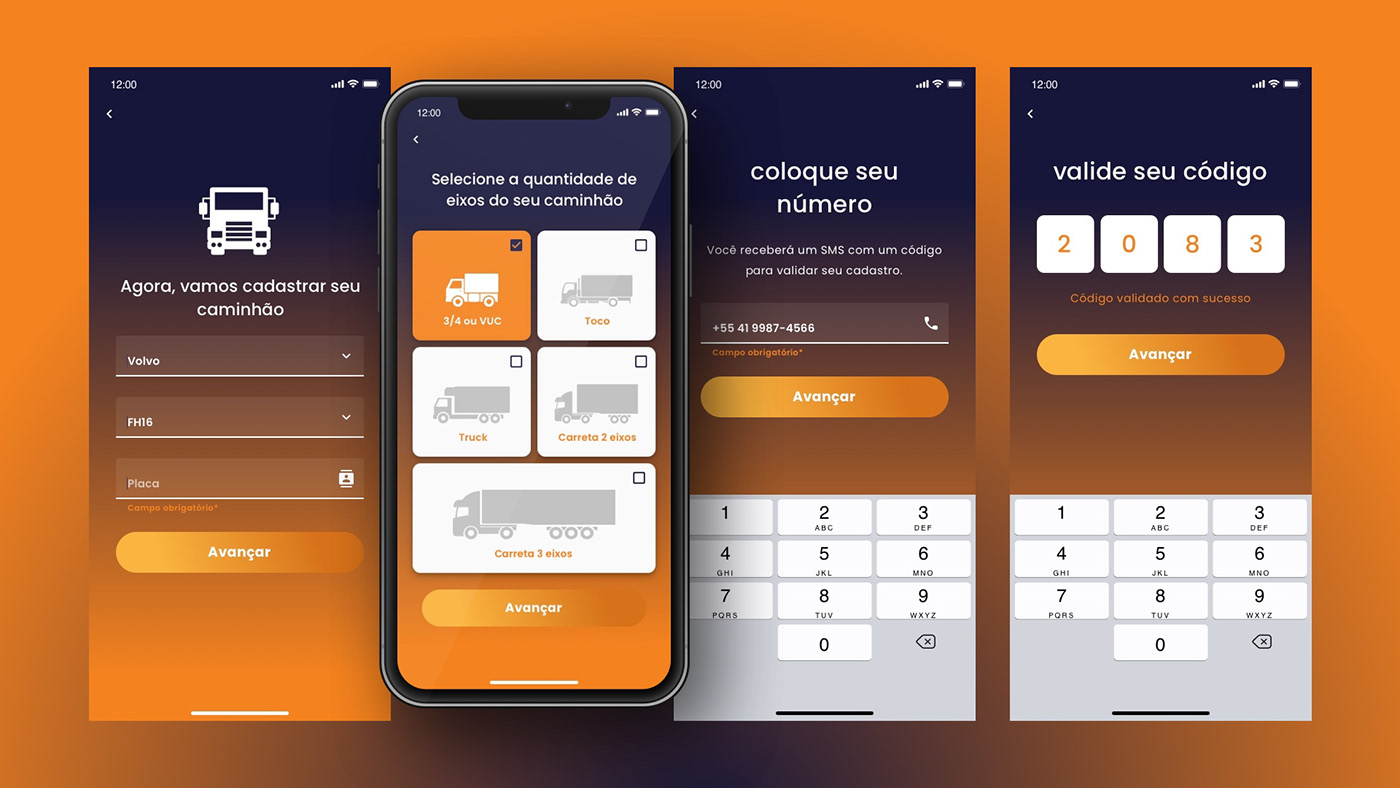 UI ux mobile interface Logistics app concept iphone x app design app