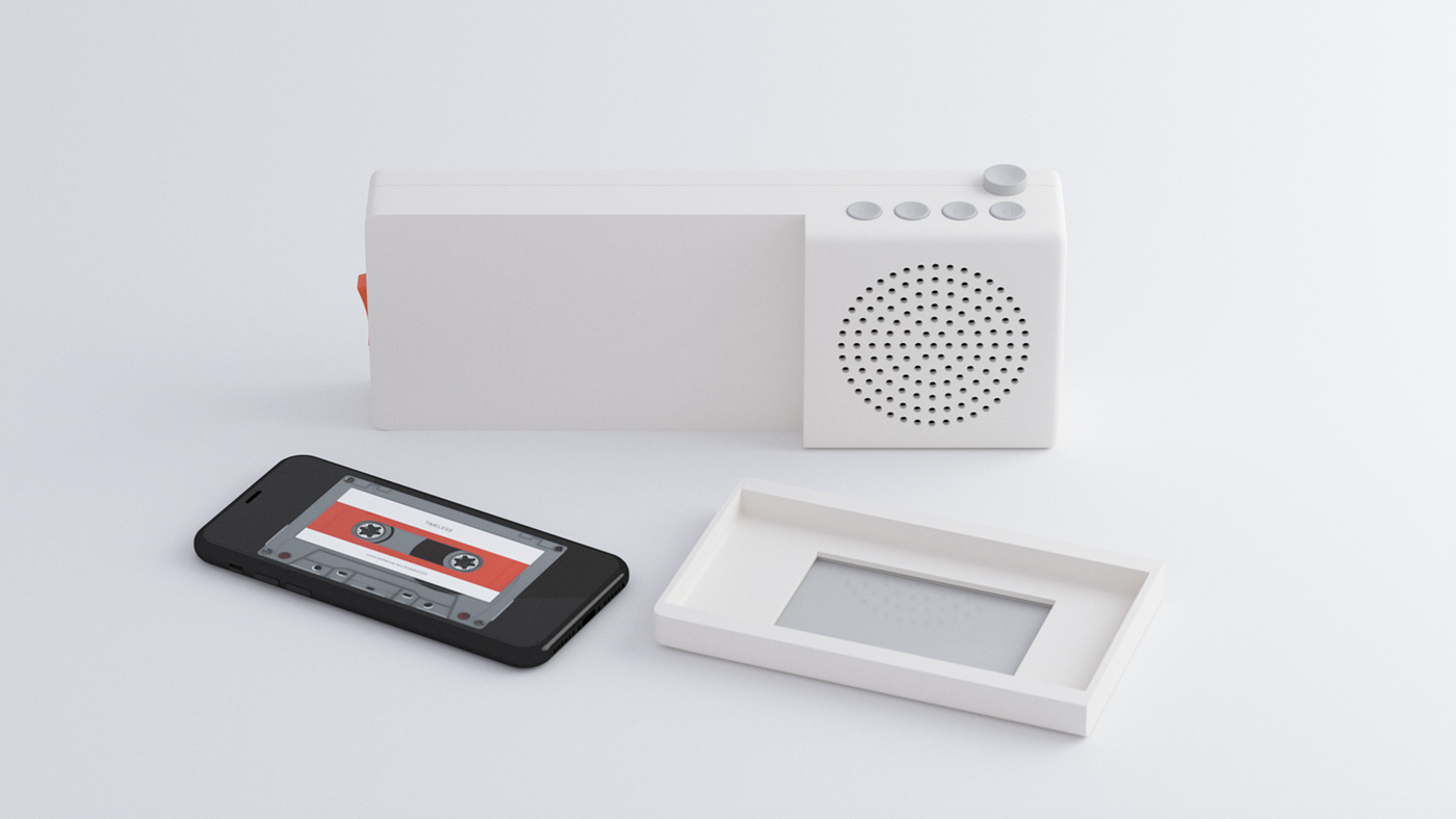 bluetooth cinema 4d design electronics products industrial design  music Octane Render product design  tape wireless speaker