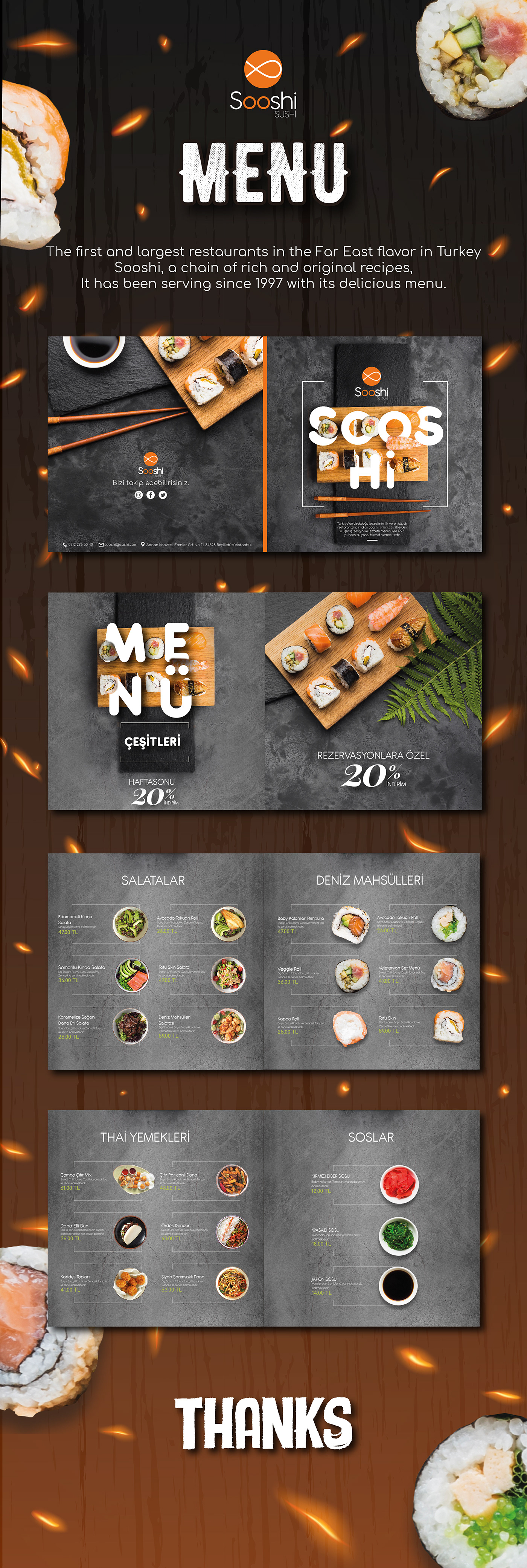 menu menu design Menü tasarımı Sushi sushi menu design sushi menü tasarımı fish Food  restaurant salad