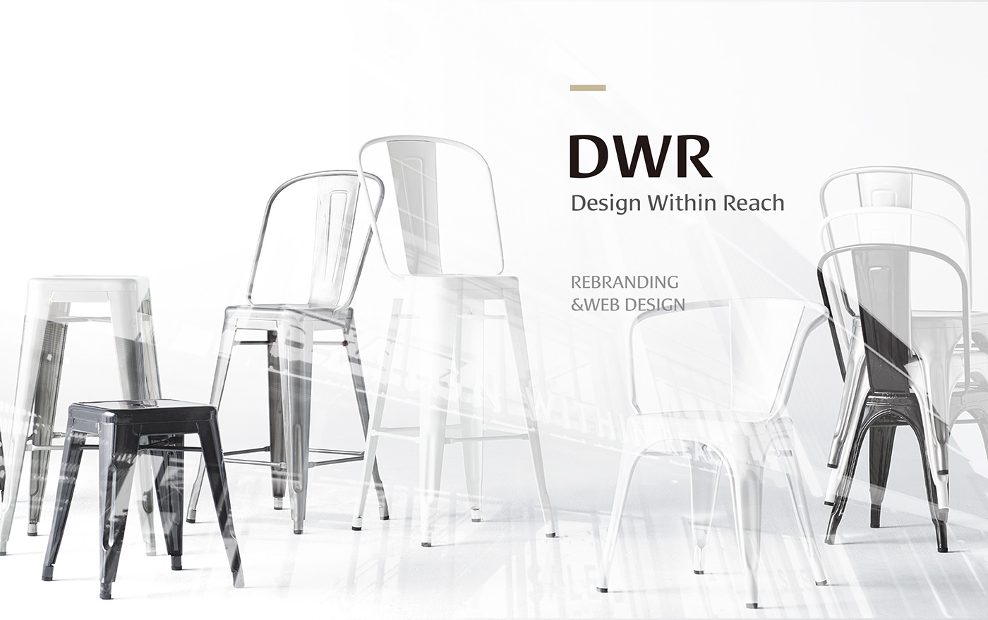 logo branding  Web UI design furniture DWR poster artdirect