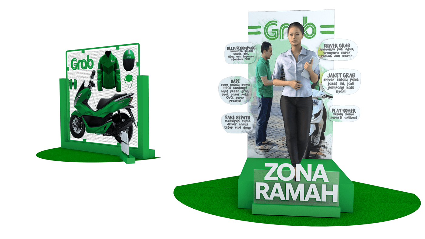 Grab pejuangandalan Zona nyaman Aman Ramah handal Exhibition  graphicdesign minuzone