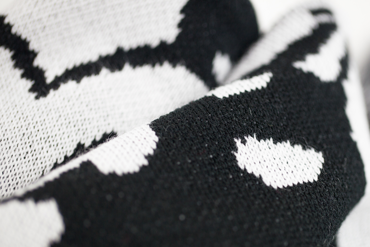 knitwear art blackandwhite Character scarf design tictail