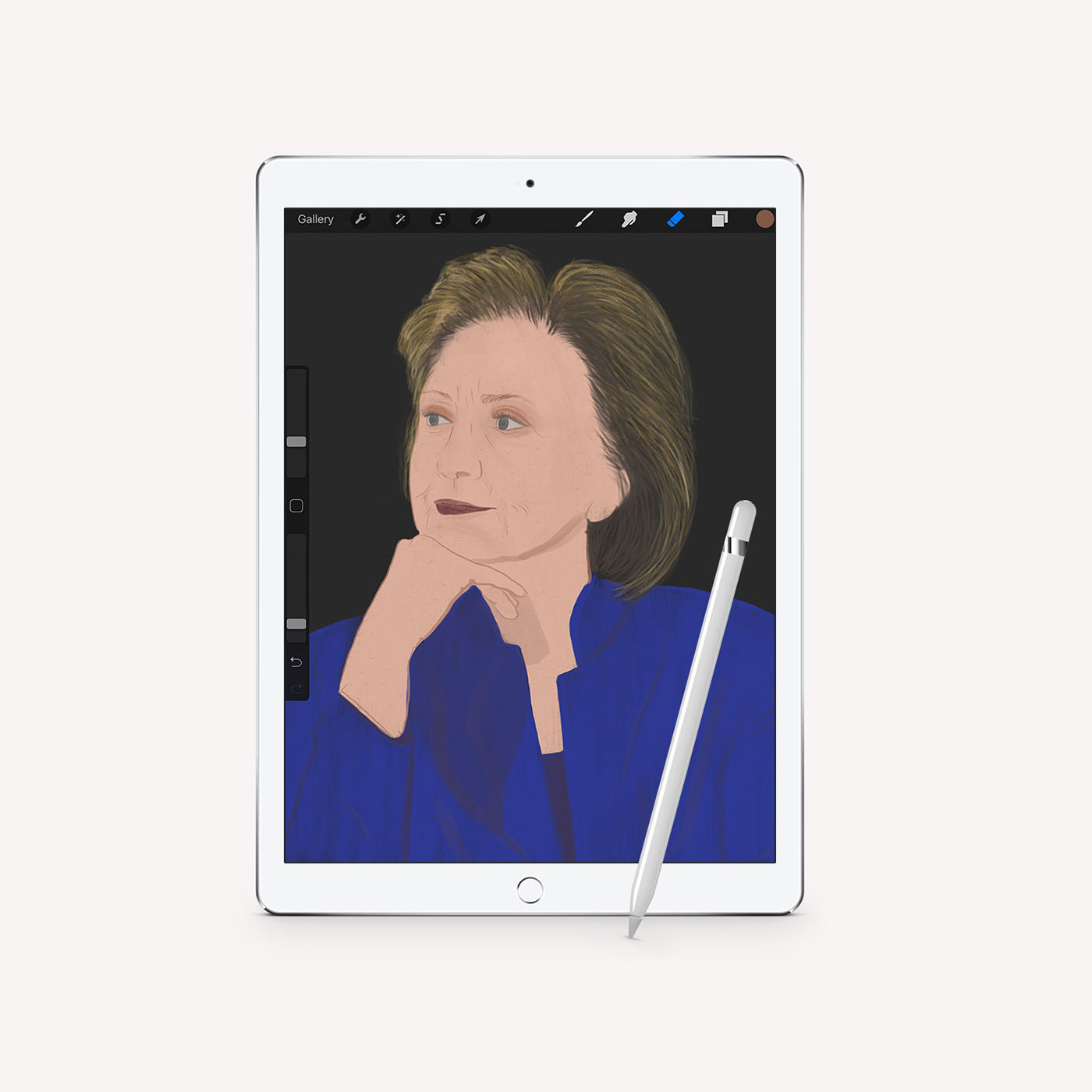 ipad pro apple pencil Hillary Clinton Procreate ipad only Election