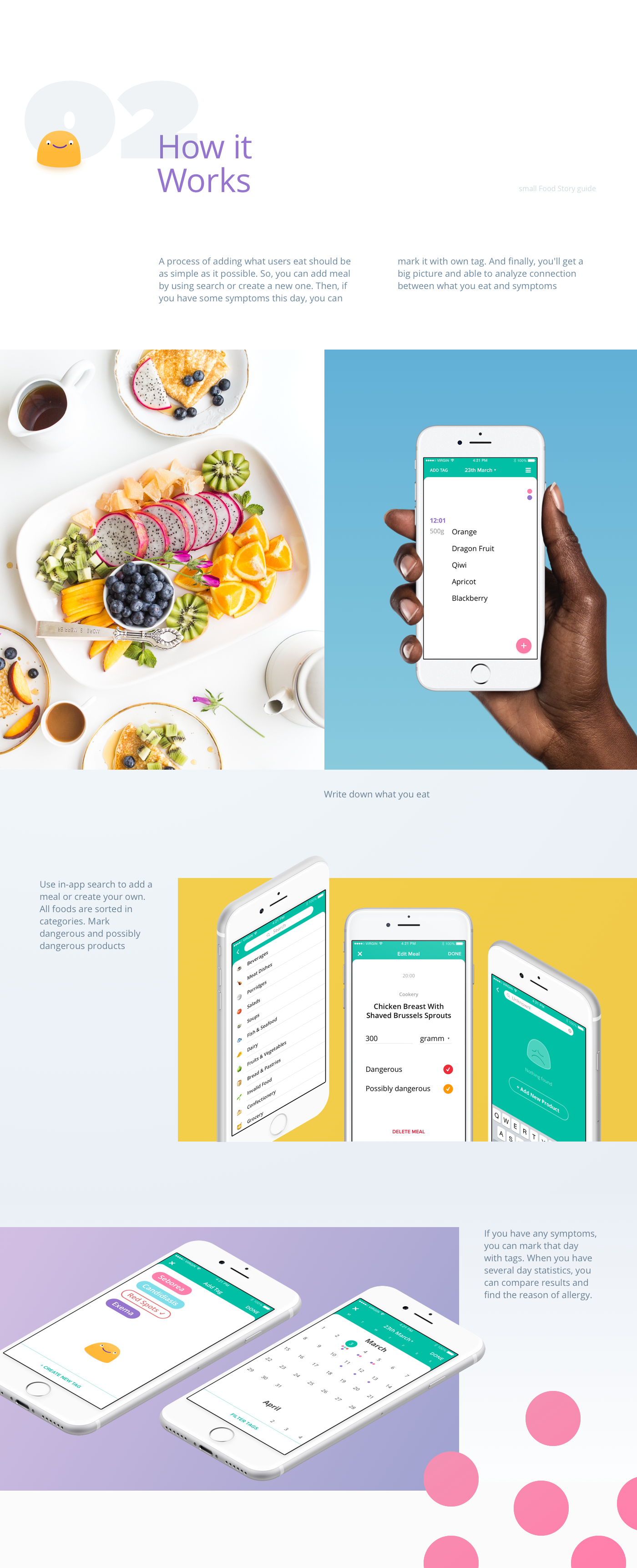 ios app Food  diet allergy Interface UI ux user interface