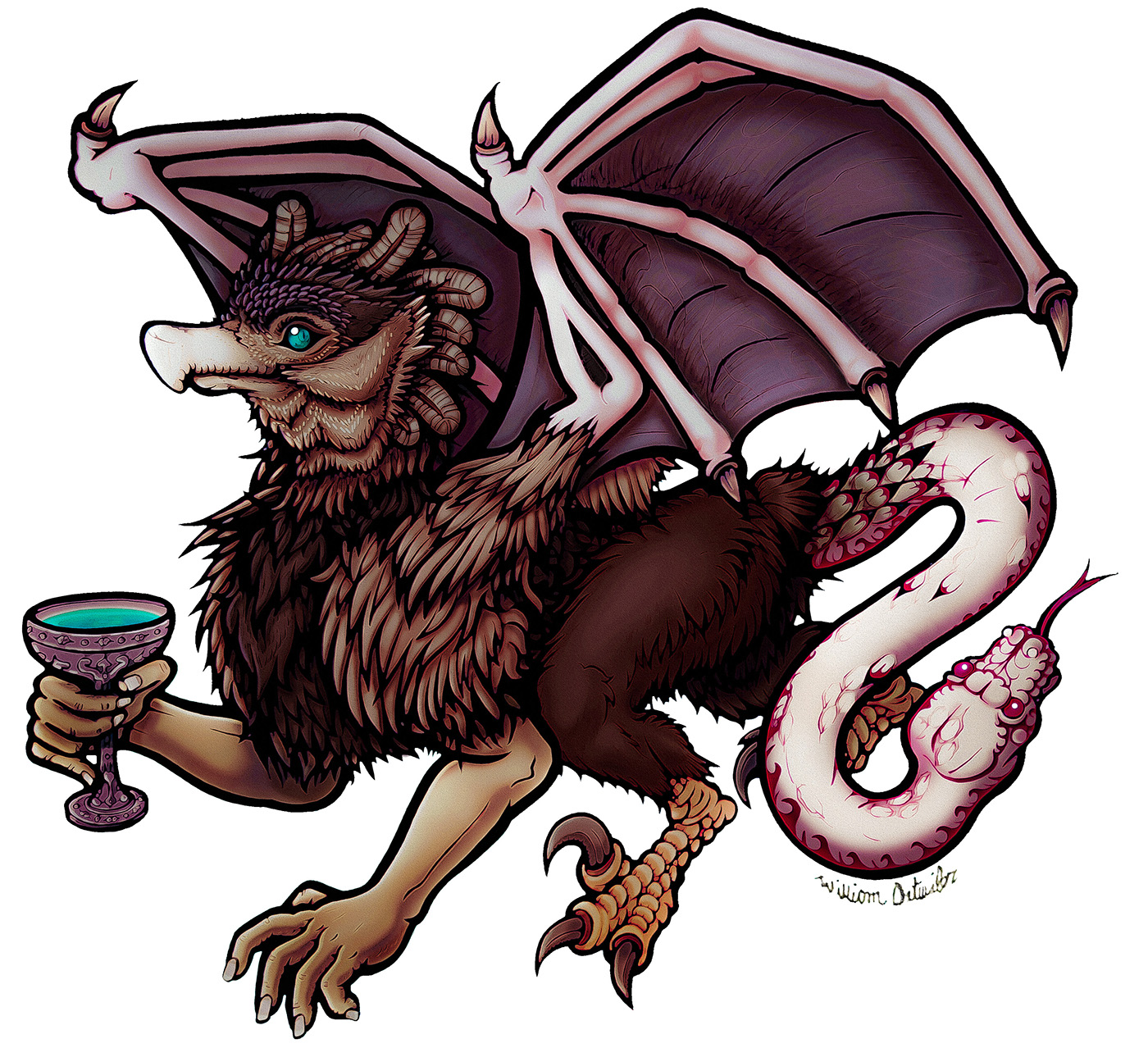 androgryph gryphon Griffin sphinx chimera william detwiler