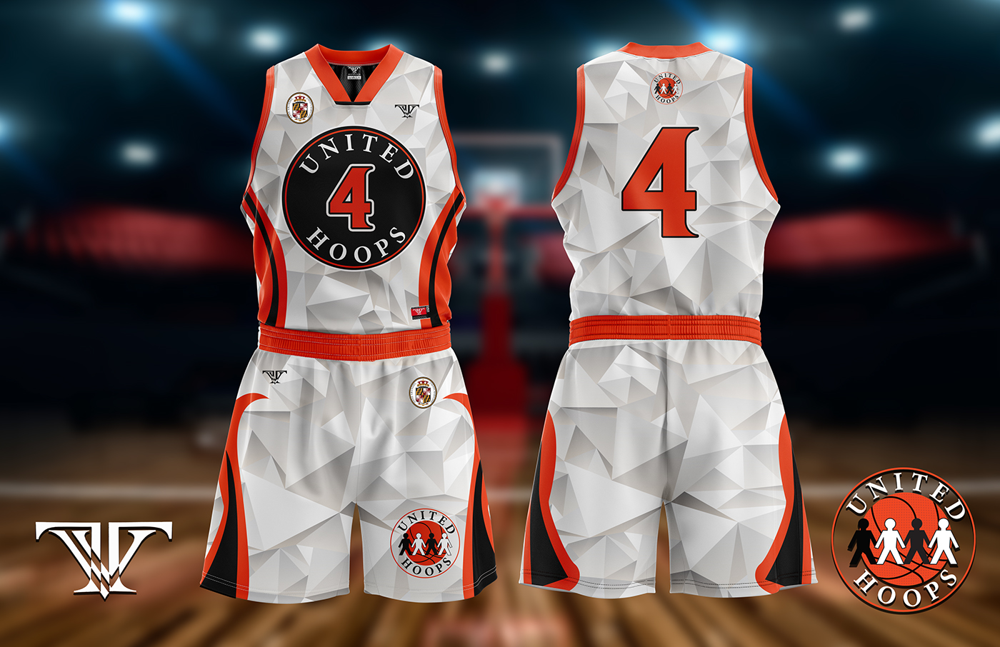 basketball uniforms design branding  hoops united logo vector texture Patterns seal county