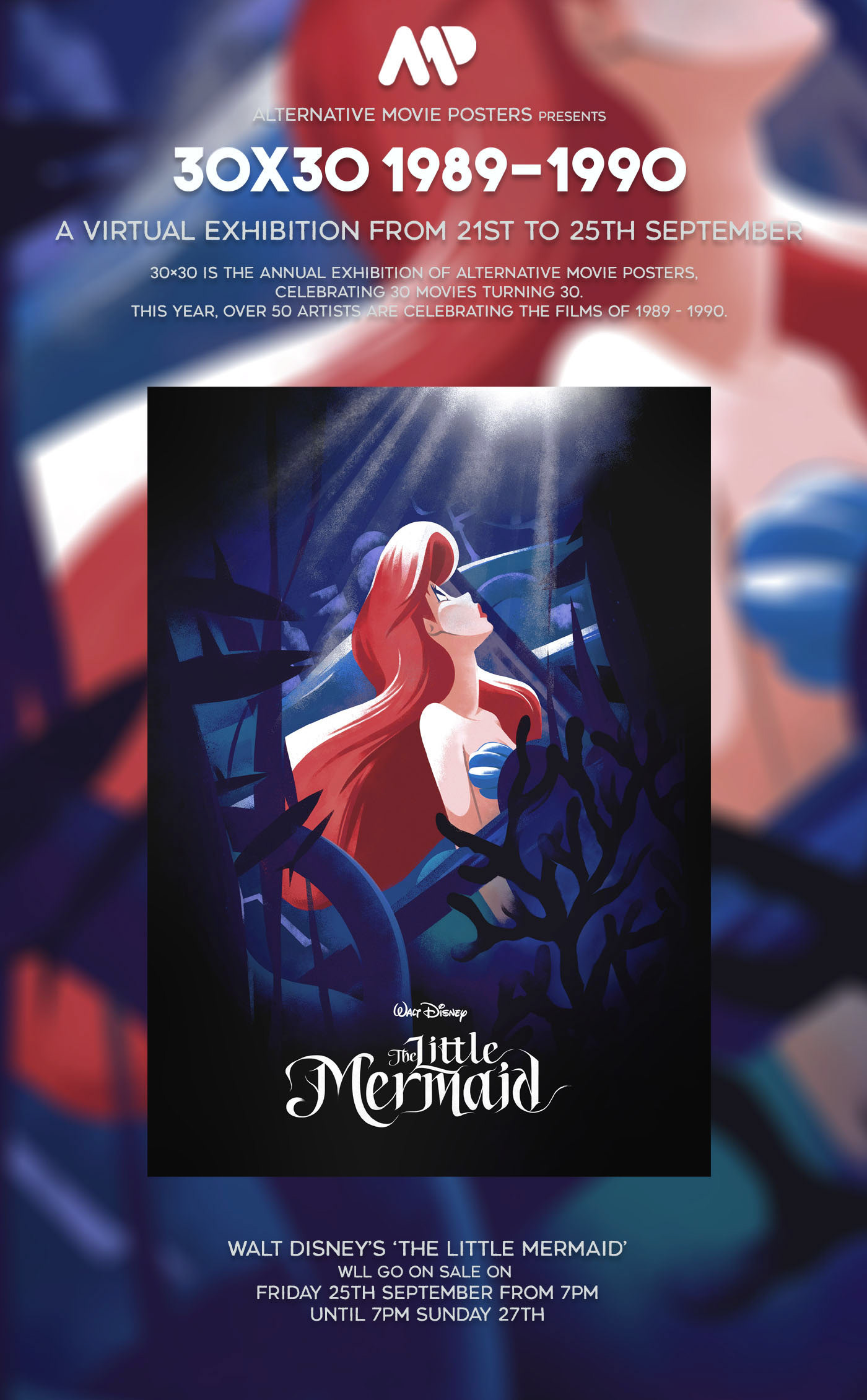 alternative movie poster ARIEL disney Disney Princess poster art The Little Mermaid under the sea