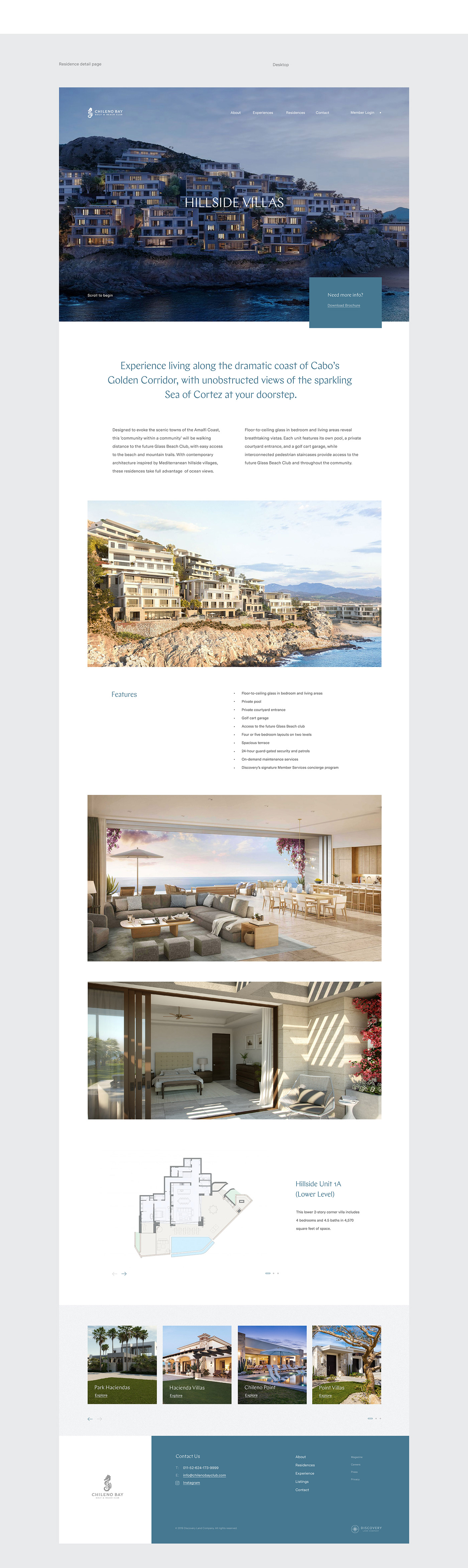 design real estate UI ux Web Design  interactive hotel luxury resort Travel