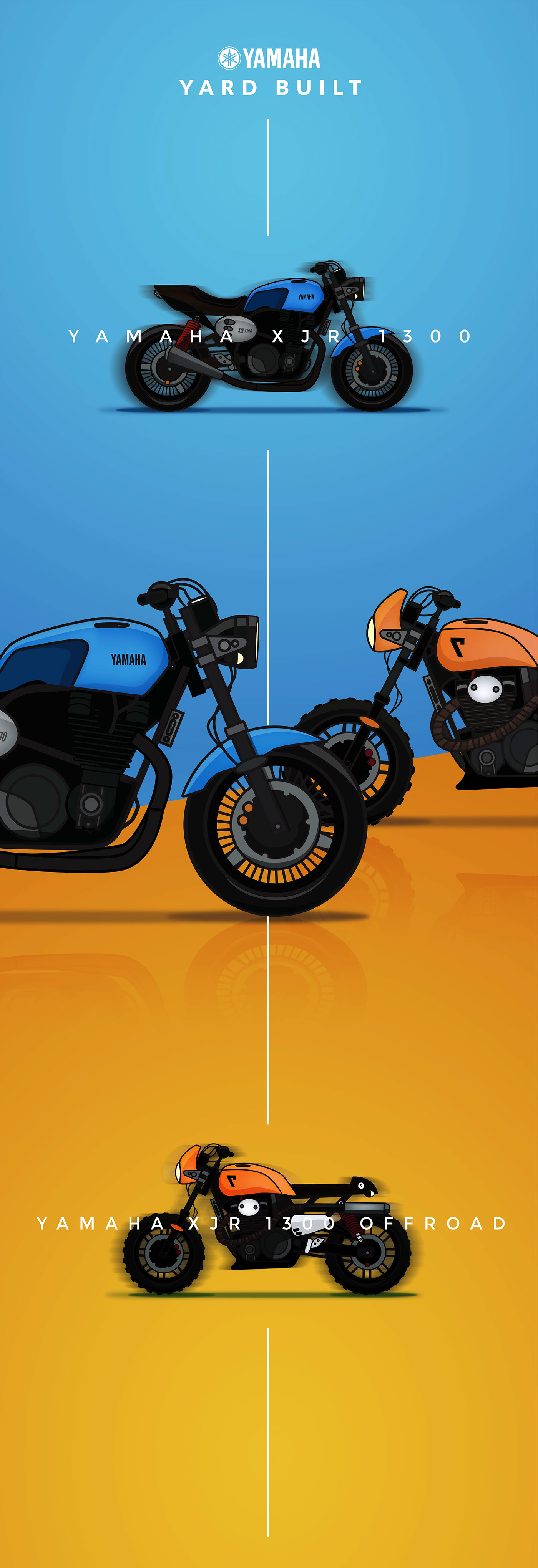 motorbike Bike biker cafe racer draw Illustrator vector