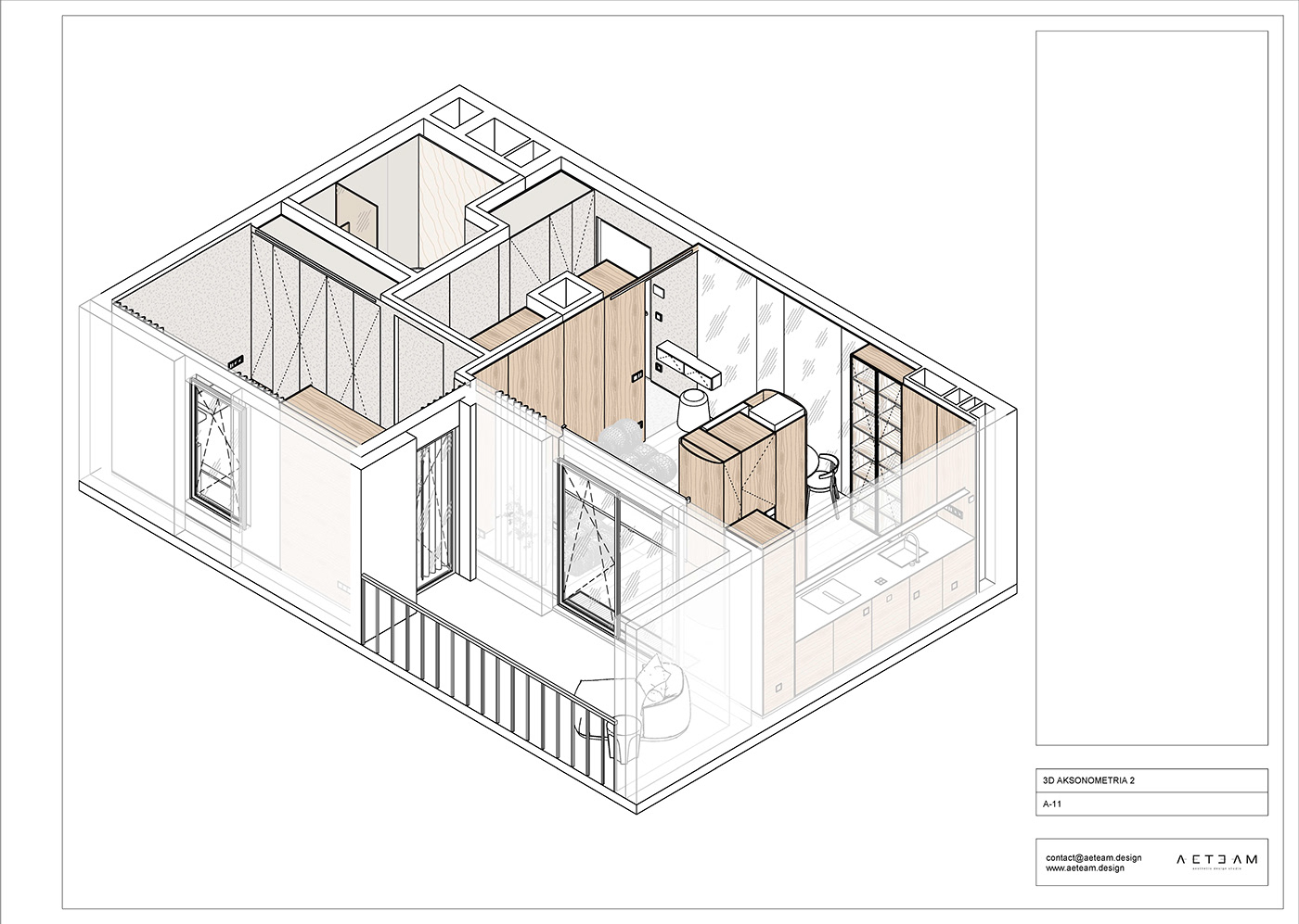 Drawing  revit interior design  Interior apartment