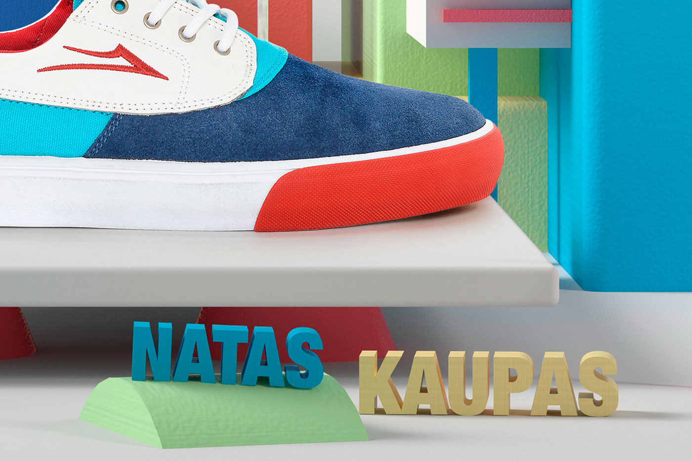 lakai skateboards poster shoes skate 3D cinema4d barcelona vray typography  
