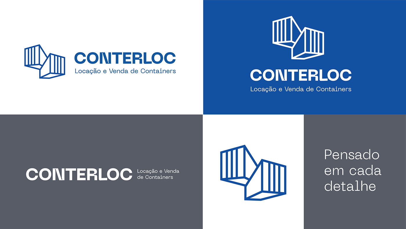 container identidade visual logo marca negocios projeto