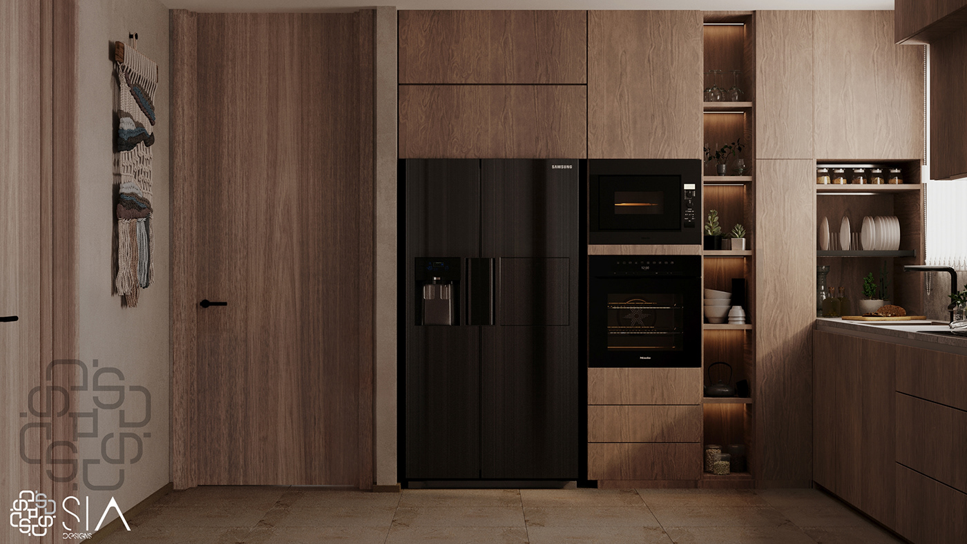 3ds max interior design  kitchen Render visualization